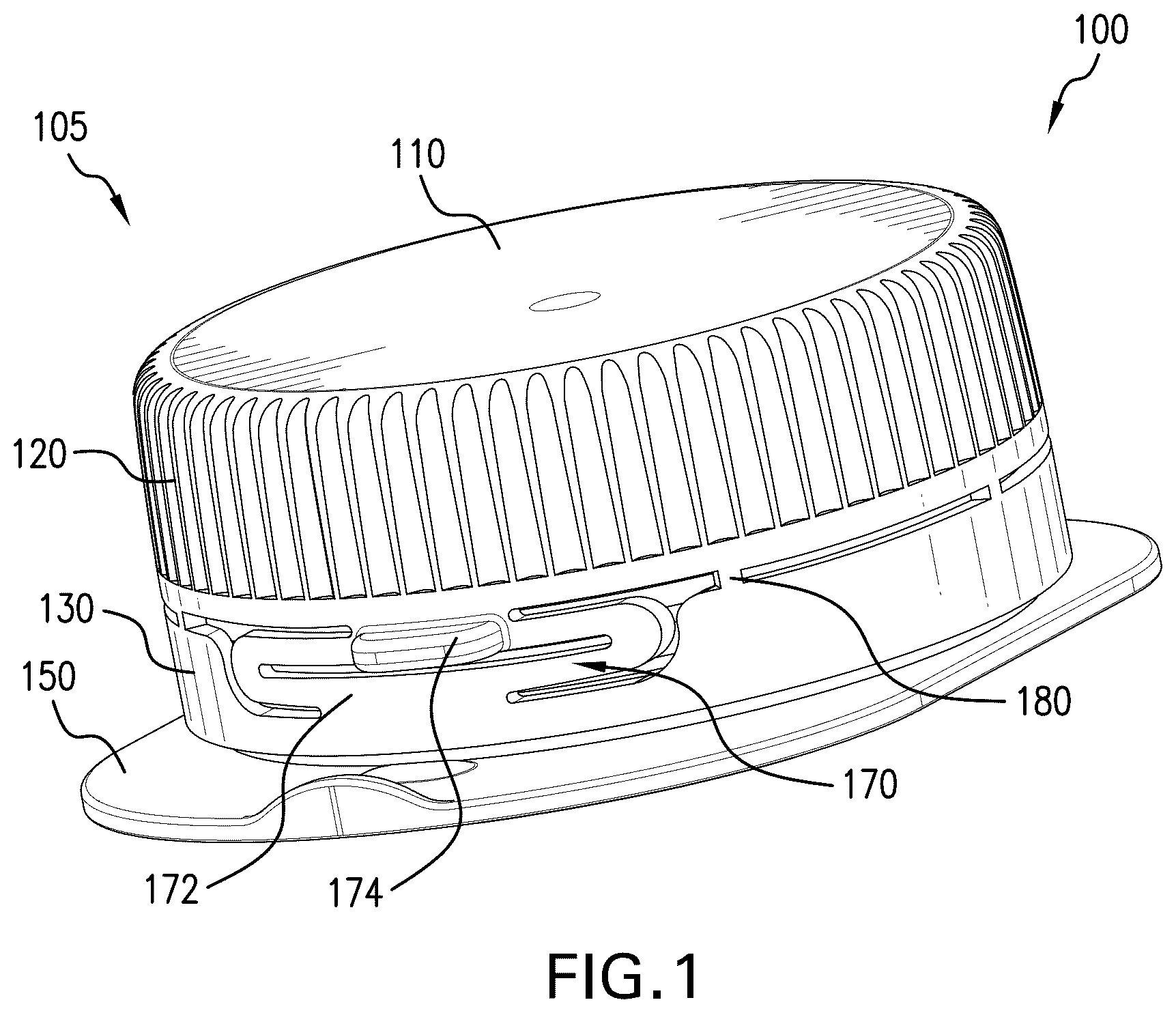 Patent US12492052 Figure 1 – Tethered cap and spout