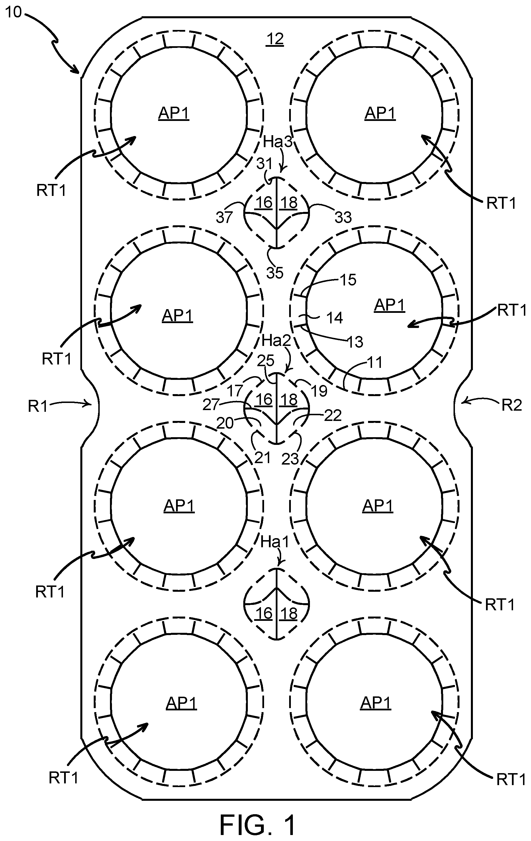 Patent US12492055 — Article carriers and blanks therefor — Figure 1
