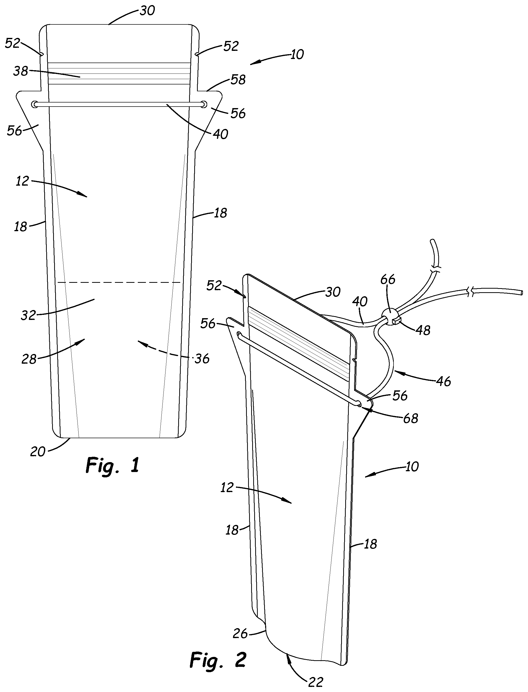Patent US12492068 — Flower hydrating transport pouch device — Figure 1