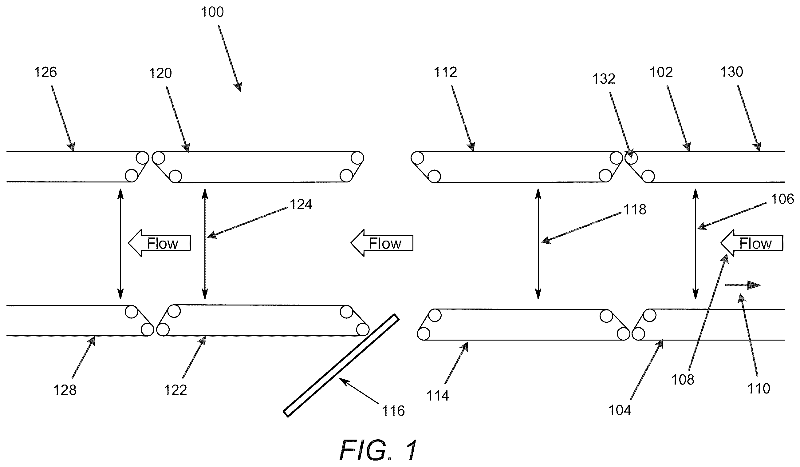 Patent US12492077 — System and method for variable size container handling — Figure 1