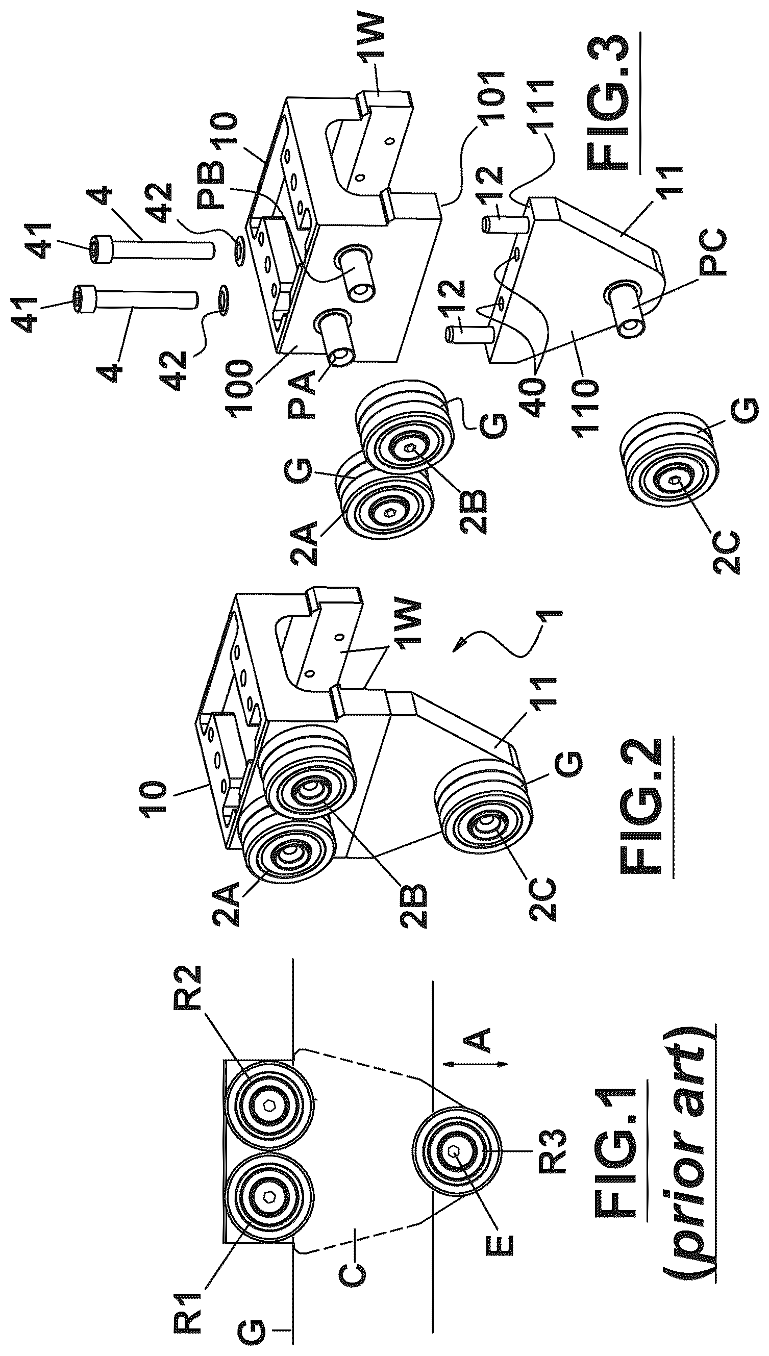 Patent US12492078 Figure 1 – Carriage for transport systems and transport system
