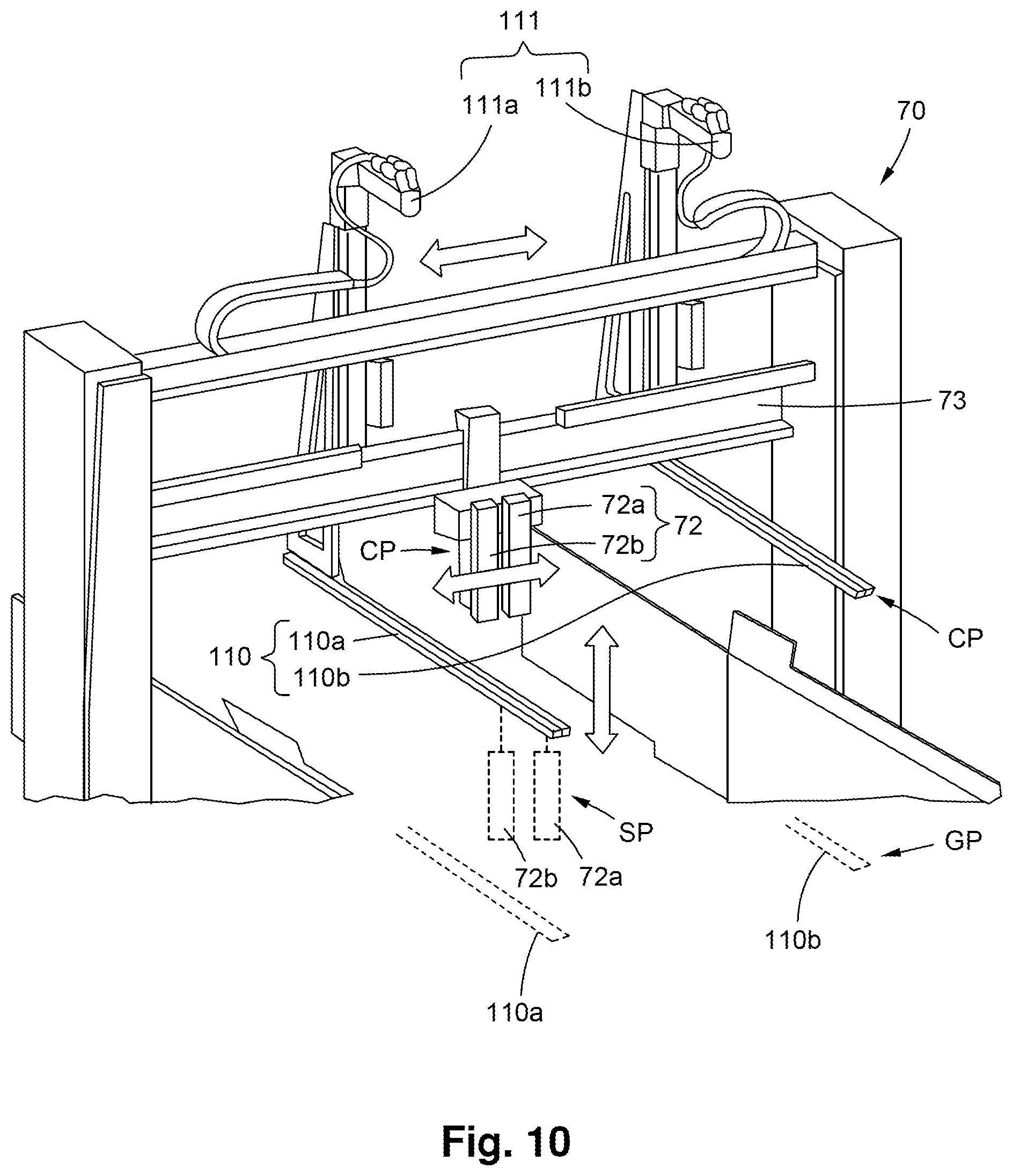 Patent US12492093 Figure 11 – Stacker module for a converting machine