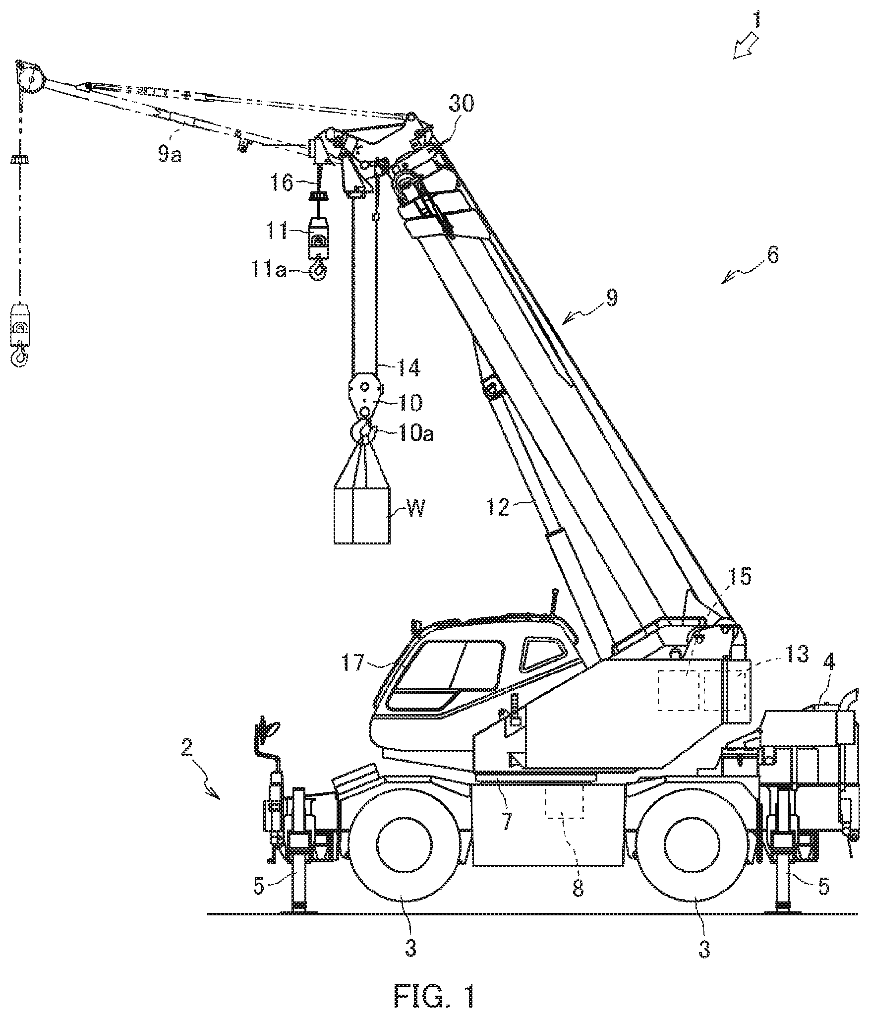 Patent US12492103 Figure 1 – Remote operation terminal and mobile crane comprising remote operation terminal