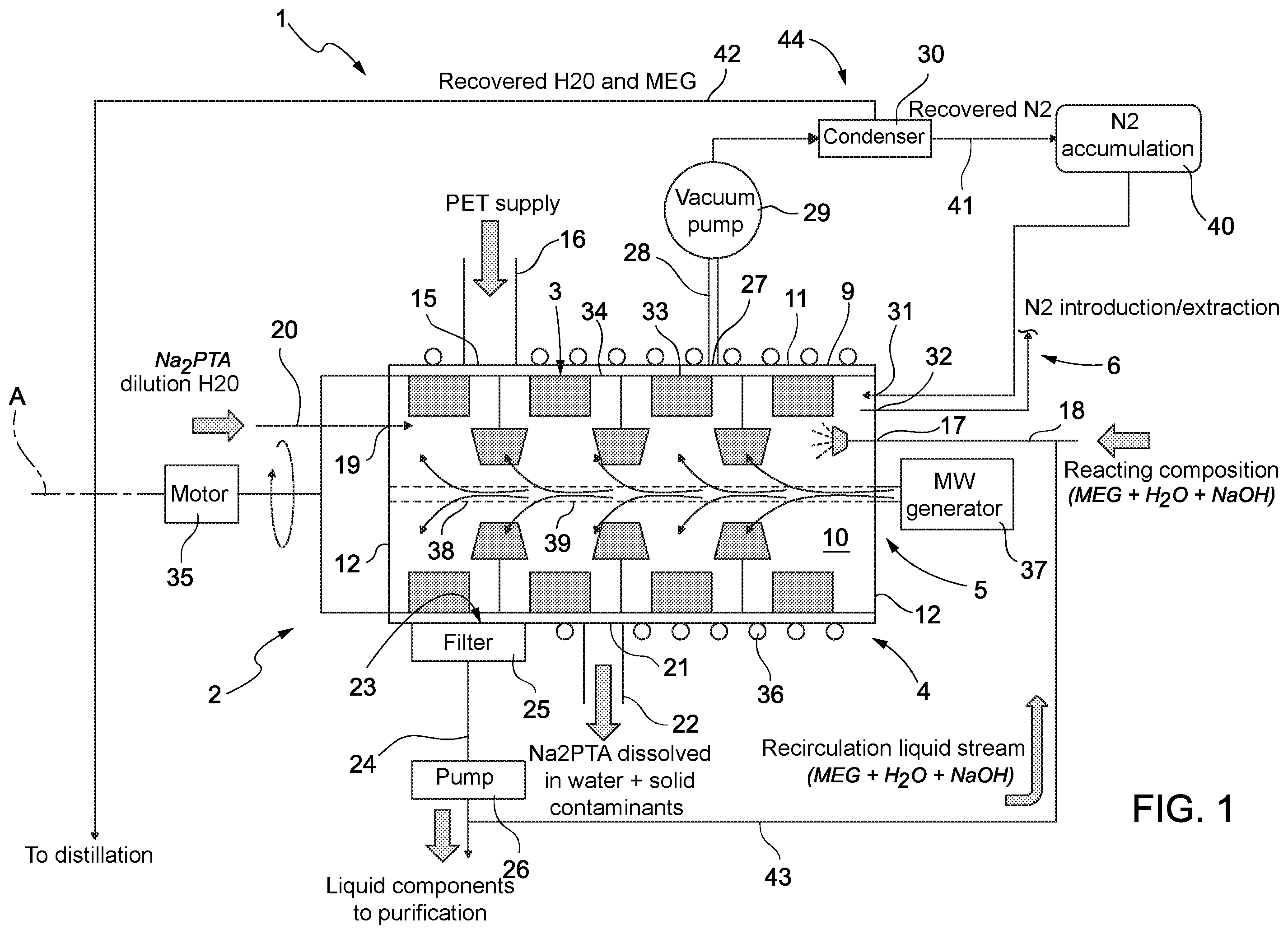 Patent US12492295 — Apparatus and method for depolymerization of polymers — Figure 1