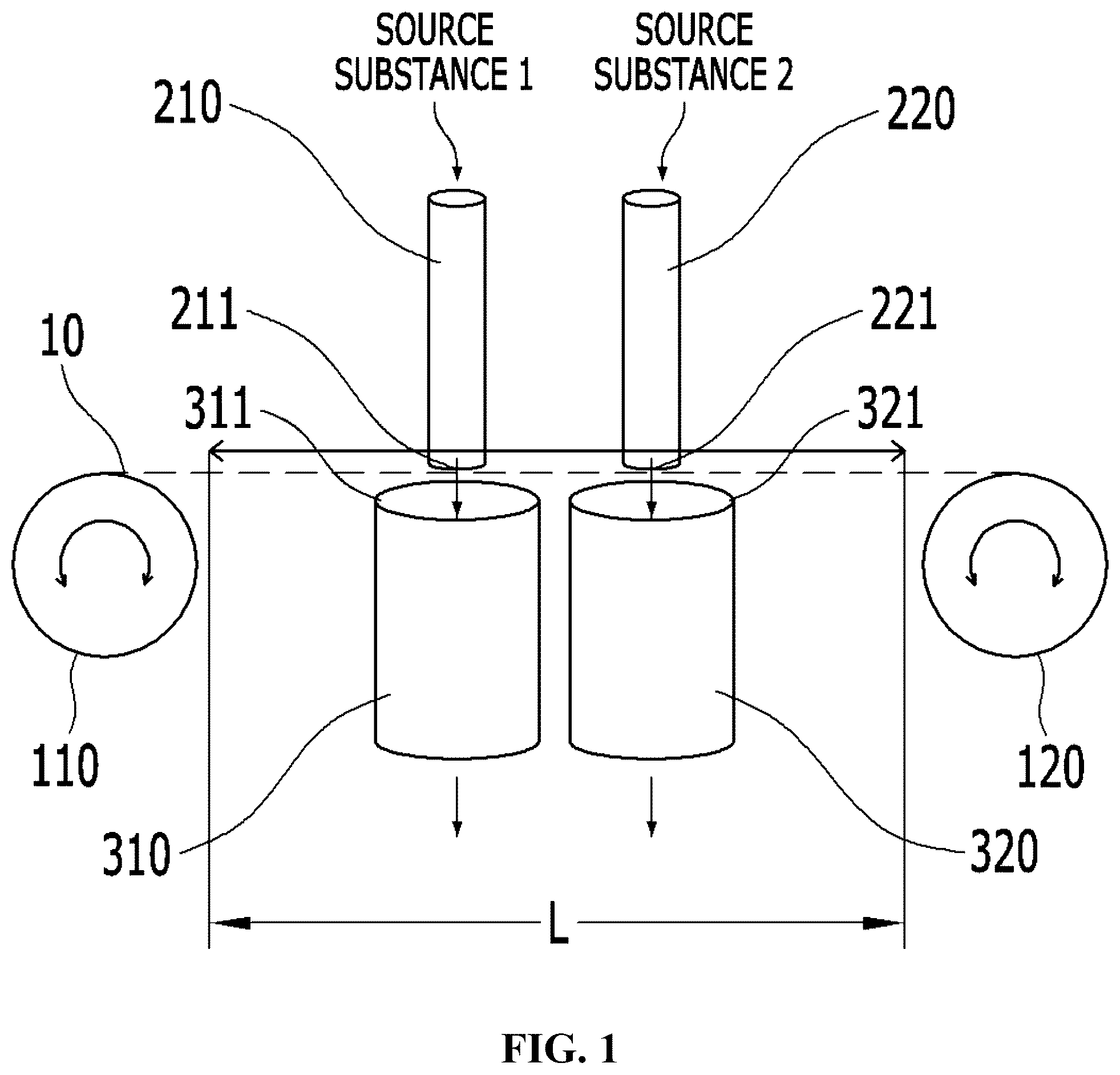 Patent US12492473 Figure 1 – Roll to roll atomic layer deposition apparatus