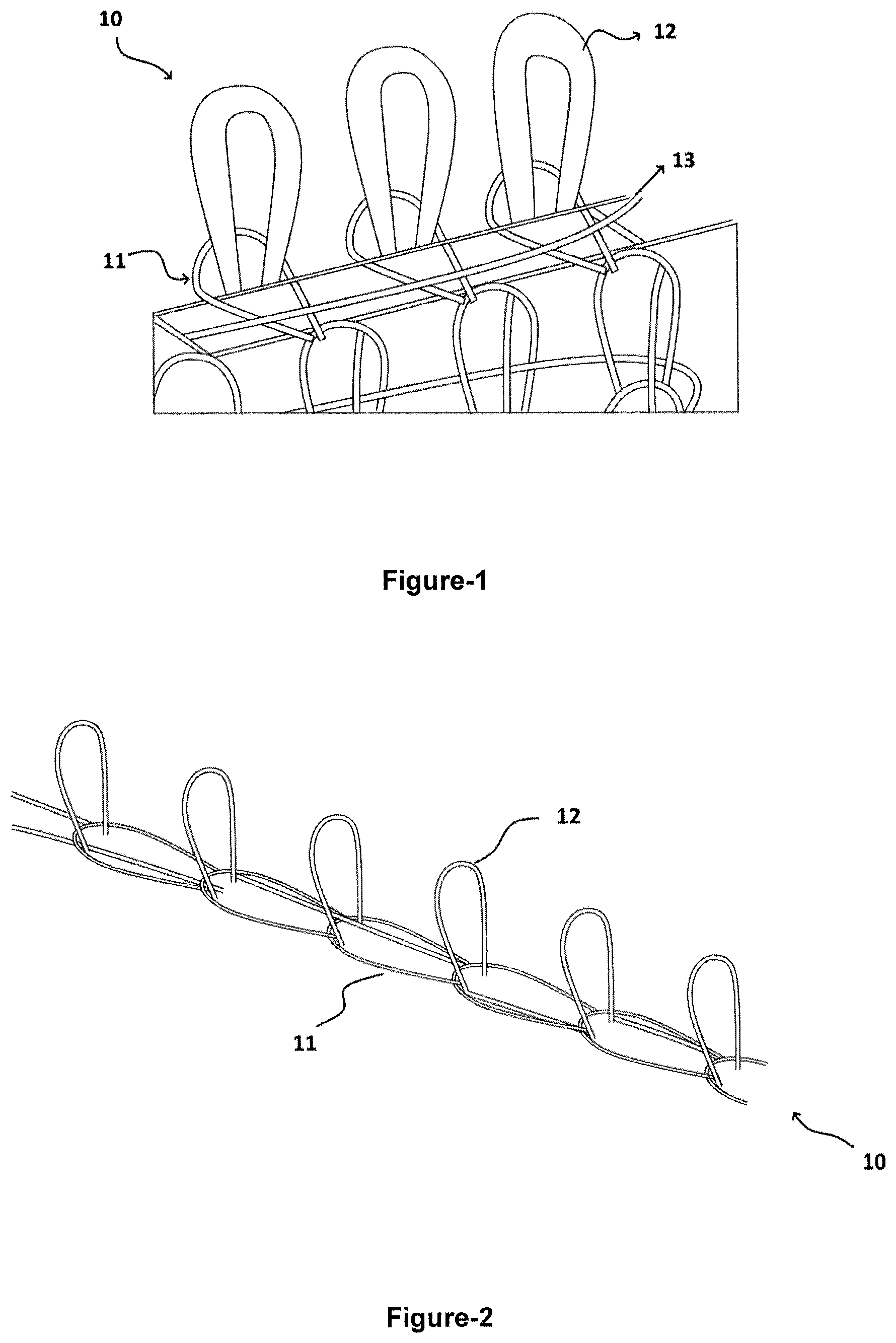 Patent US12492494 — Obtaining warp knit fabrics from cotton yarn with warp knitting machines — Figure 1