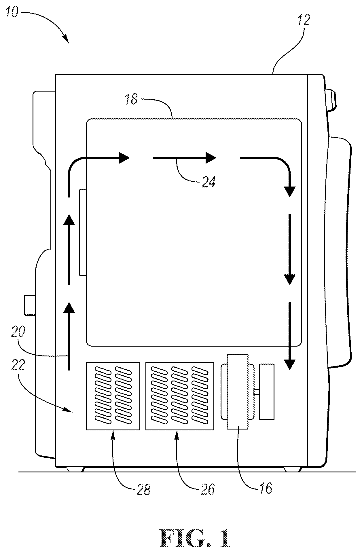 Patent US12492503 — Laundry appliance with anti-closure feature — Figure 1