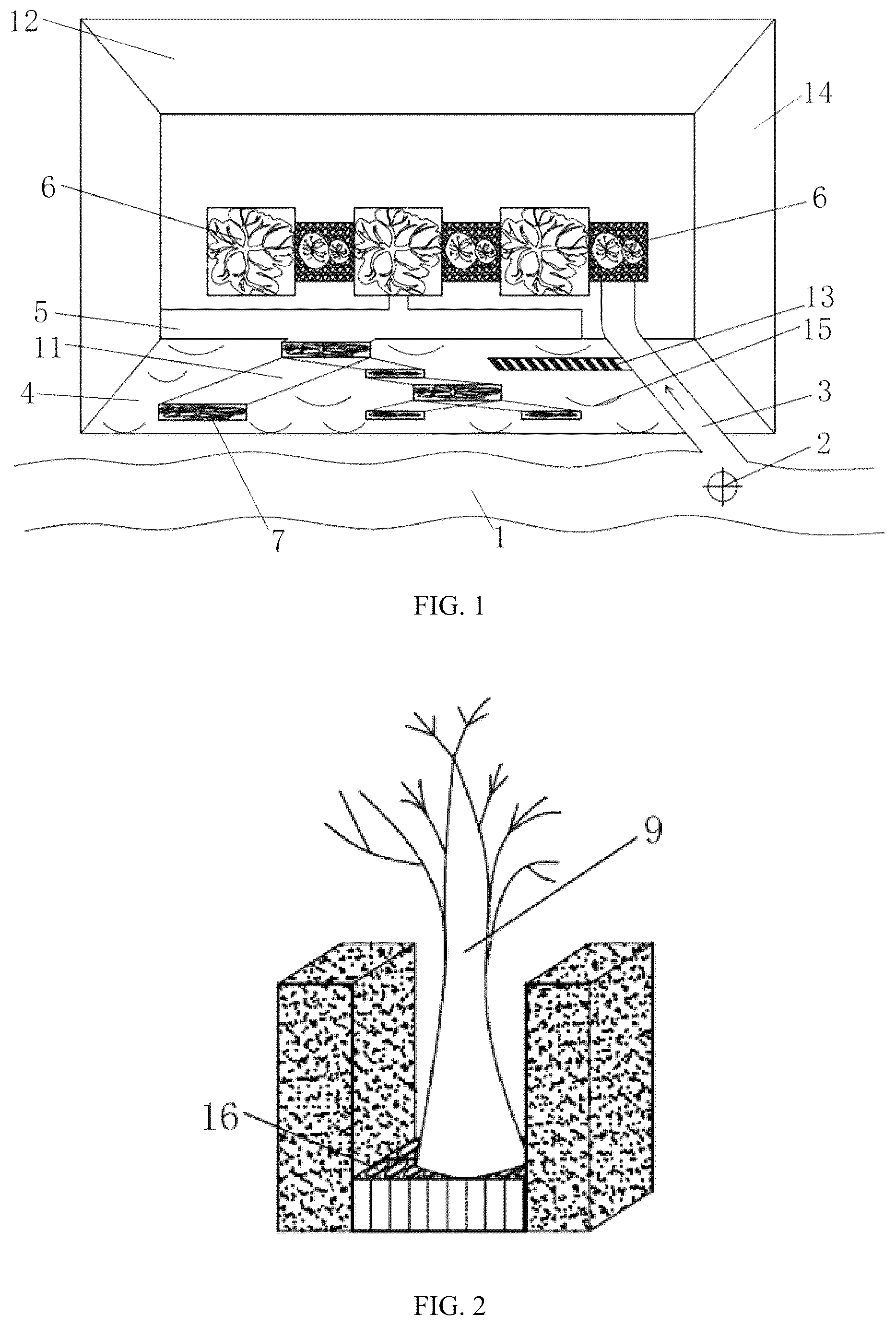 Patent US12492523 — Washing and desalinating system for sand soil in river mouth blowing-sand reclaimed land before planting greenery — Figure 1