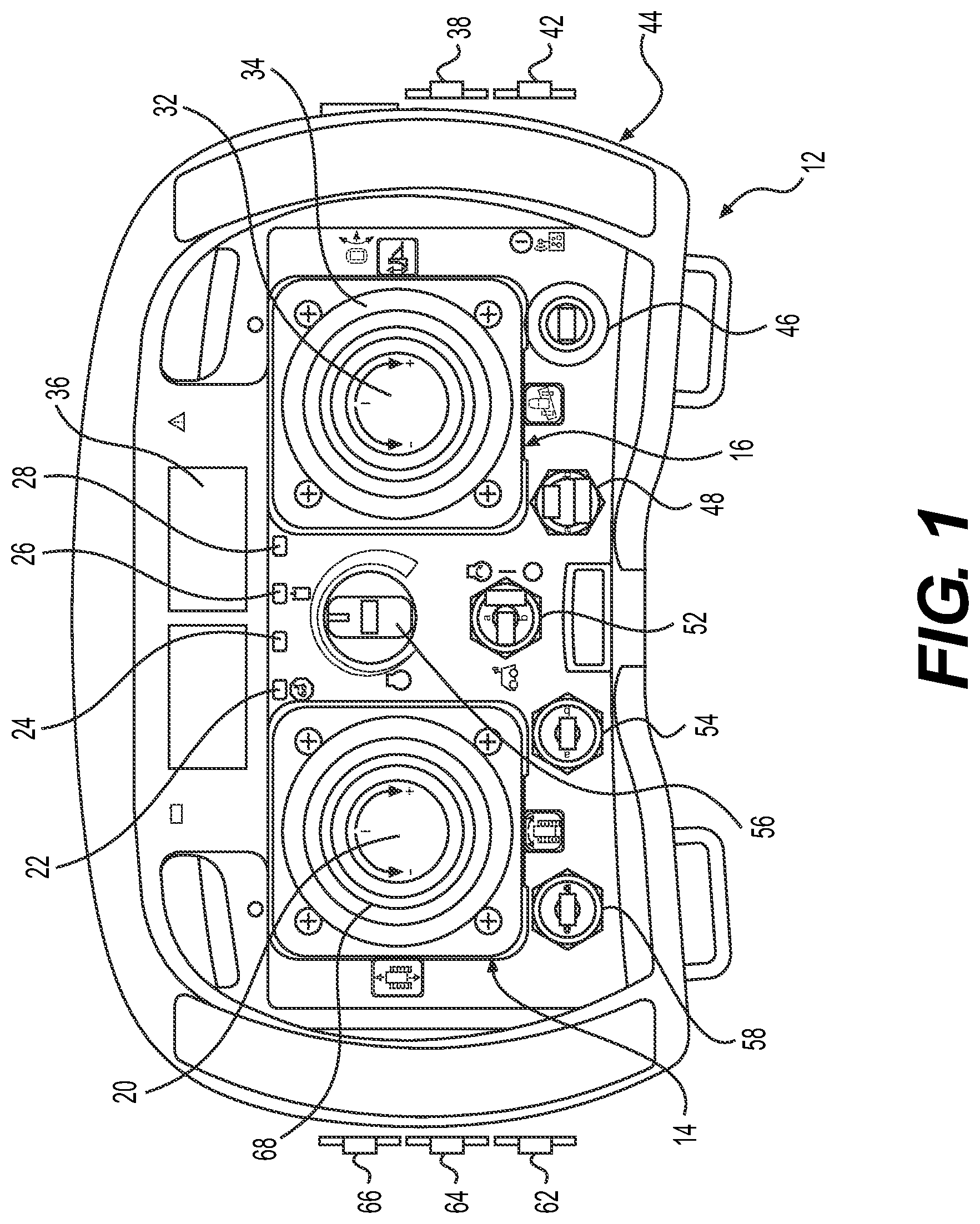 Patent US12492531 — Remote control console for a machine — Figure 1