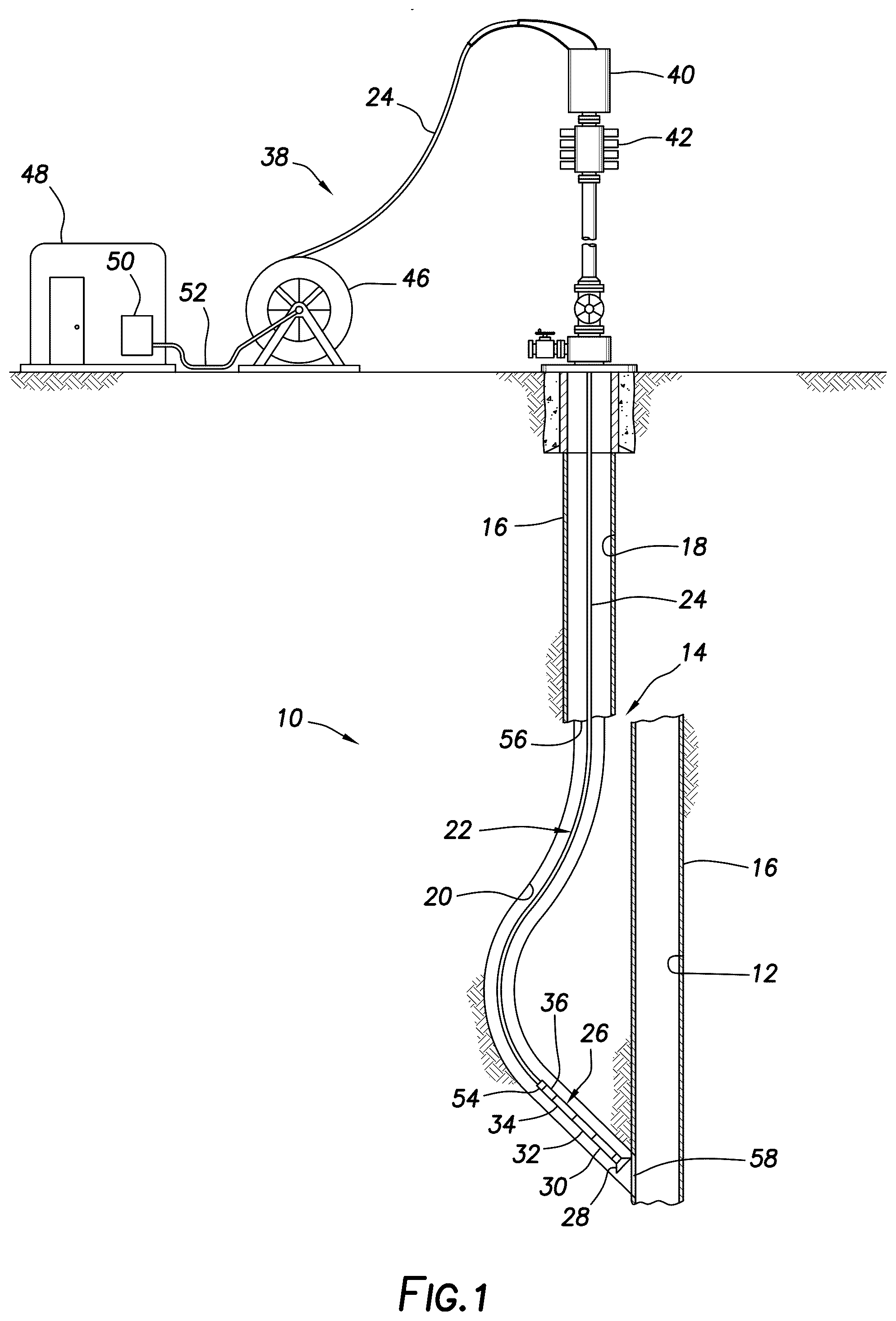Patent US12492534 — Accessing wells below an obstruction or discontinuity — Figure 1