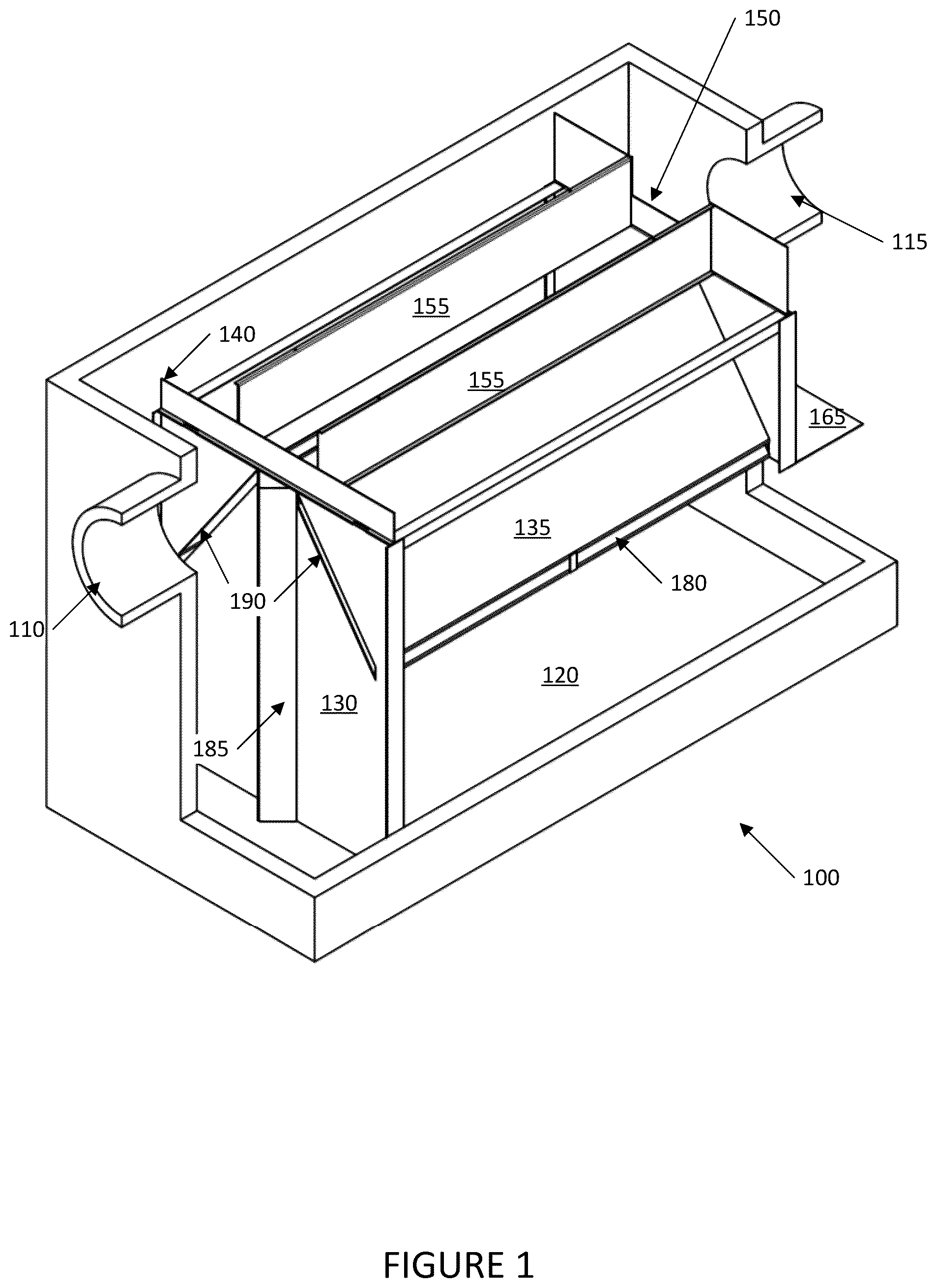 Patent US12492544 — Crossflow setting devices and methods of use — Figure 1