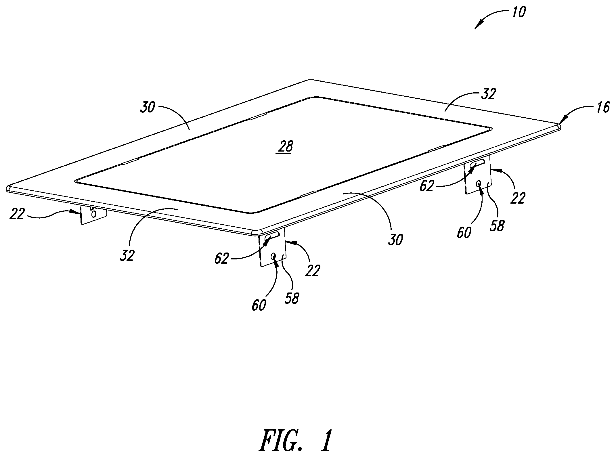 Patent US12492564 — Access panel with mounting tabs — Figure 1