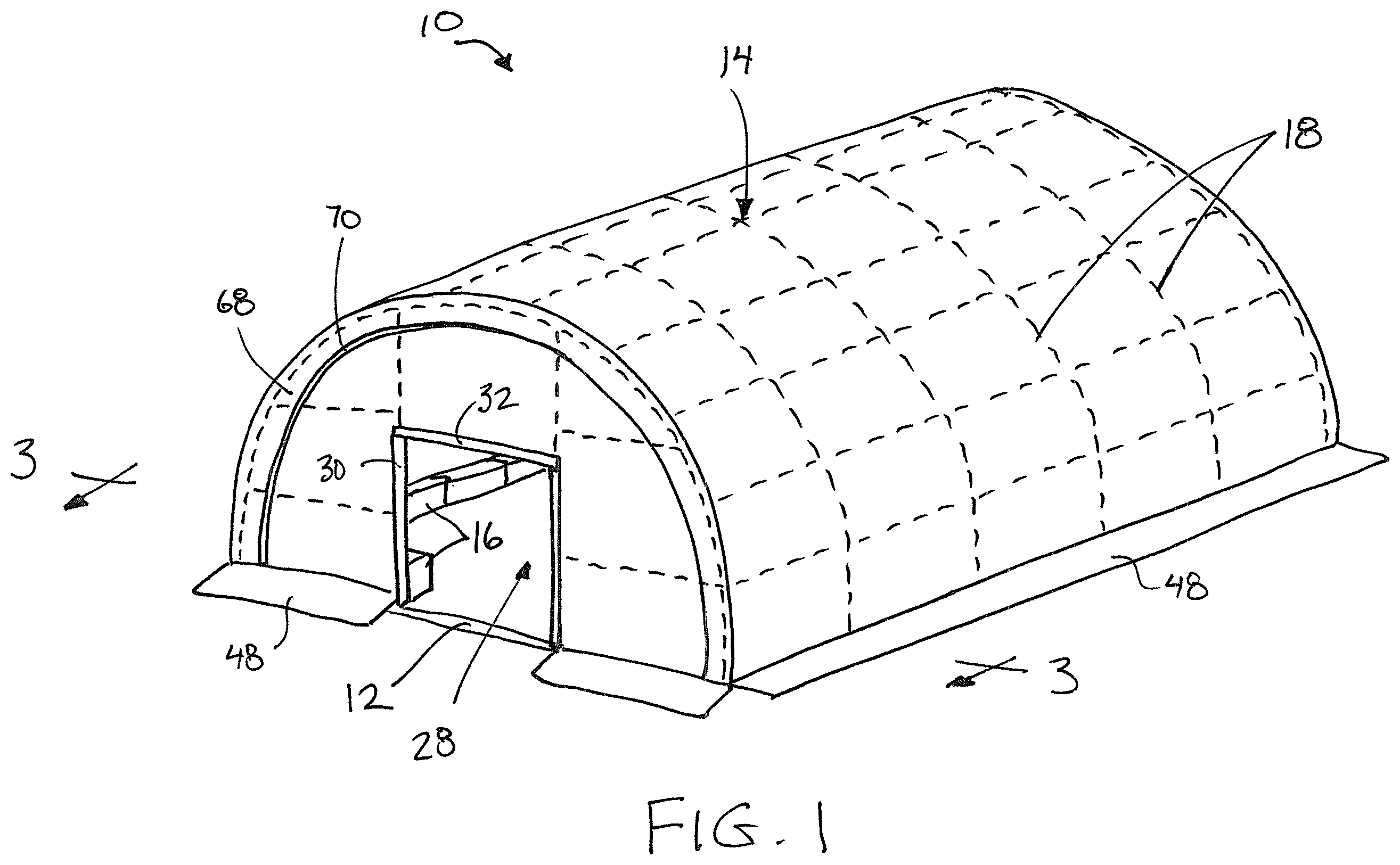 Patent US12492572 — Insulated tensioned sheet wall system for a building — Figure 1