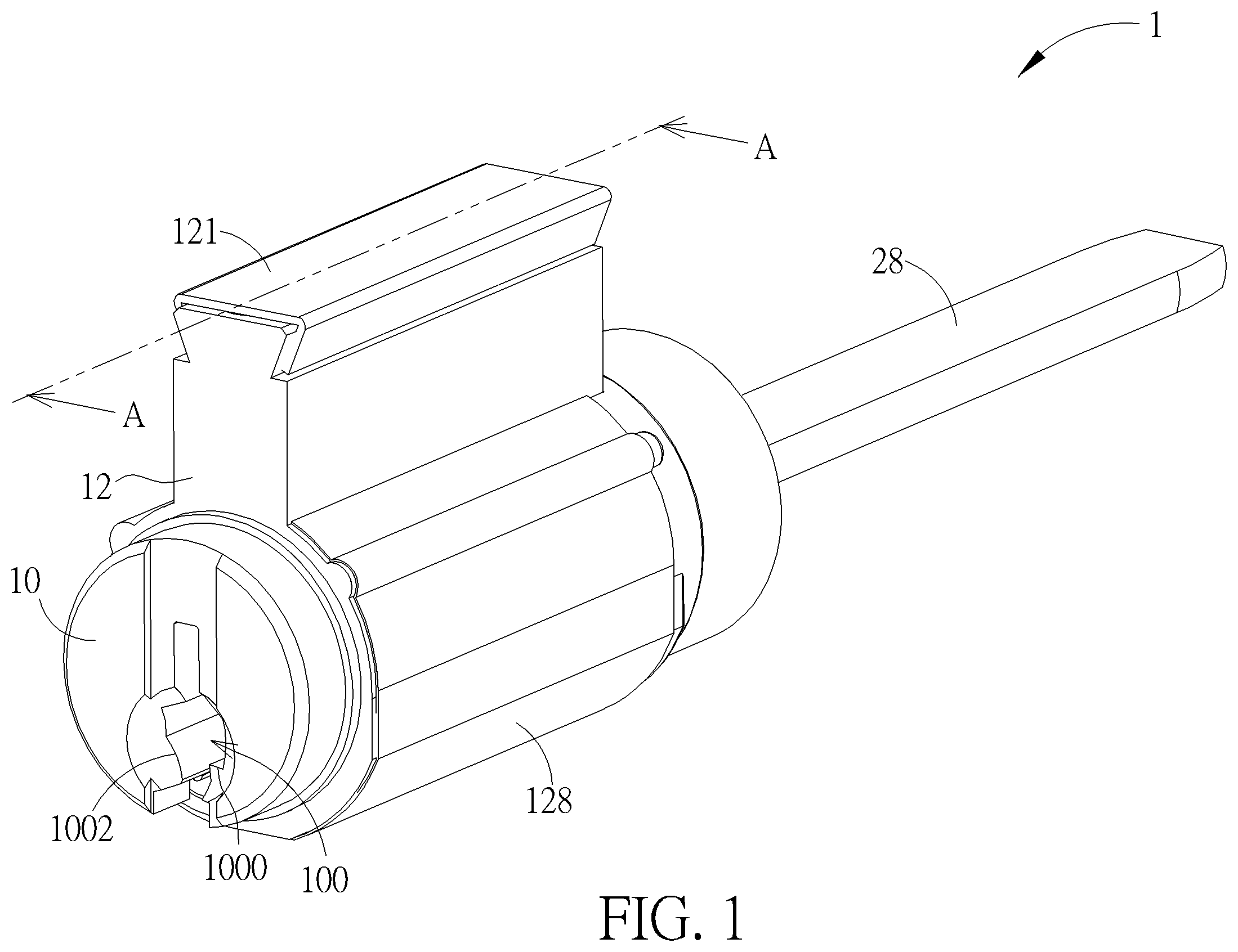 Patent US12492576 — Lockset — Figure 1