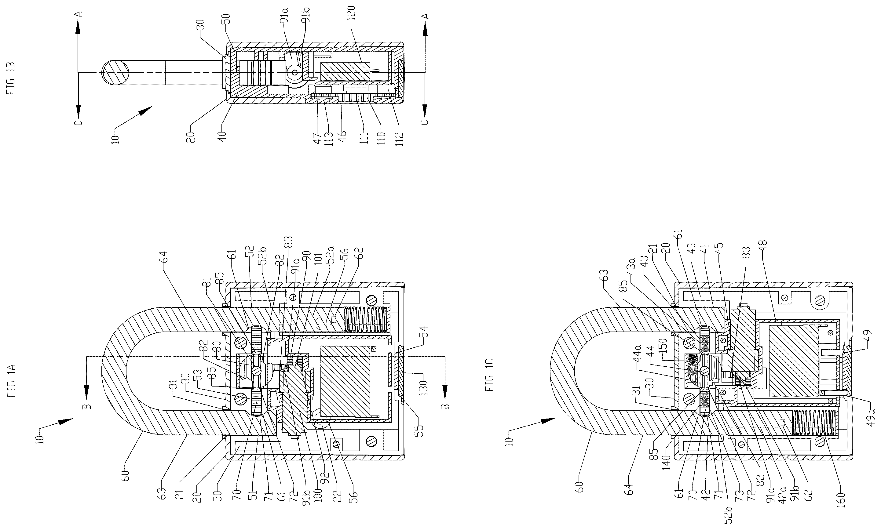 Patent US12492579 — Padlock with biometric opening means — Figure 1