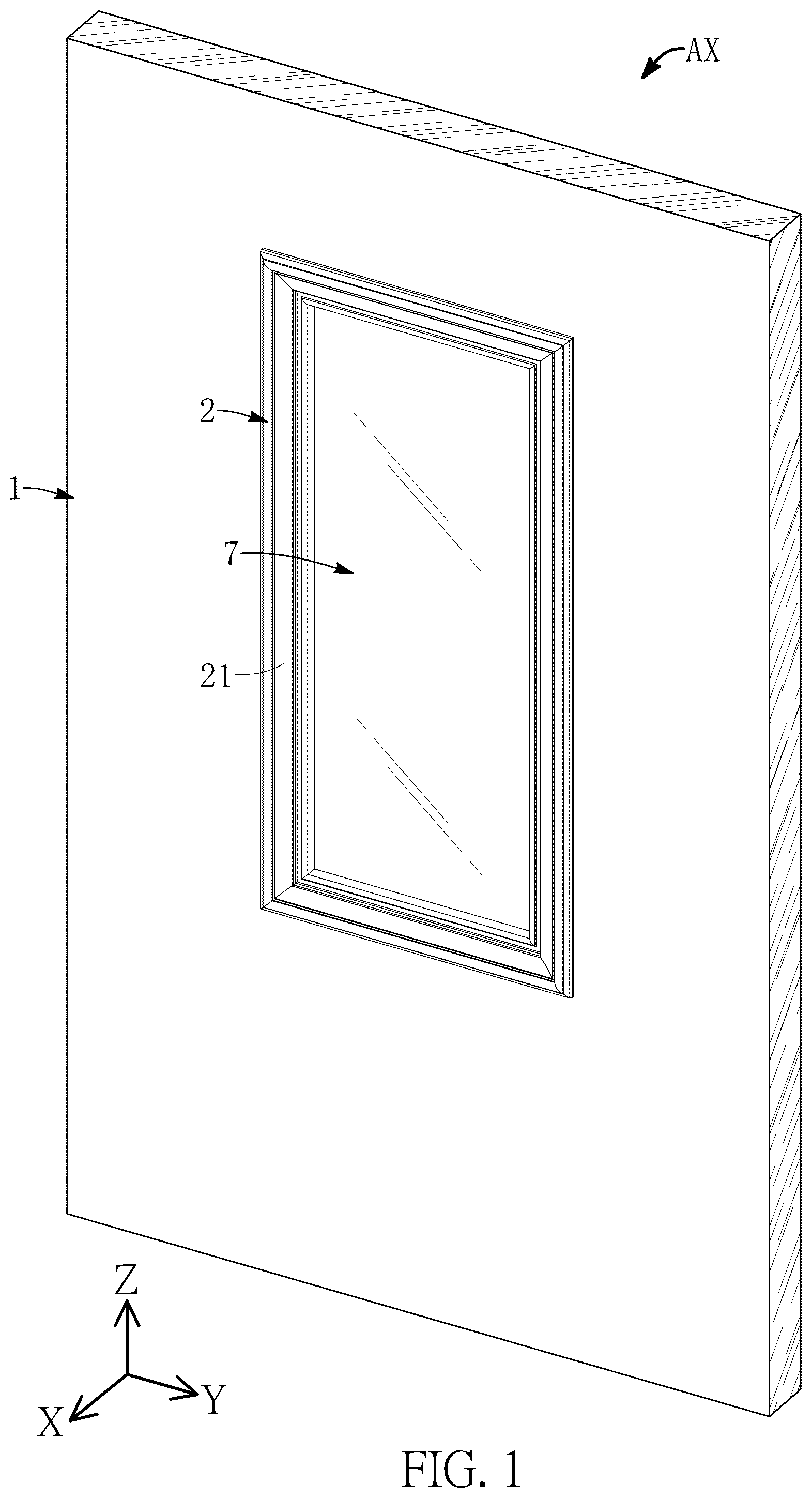 Patent US12492593 — Assembled door — Figure 1