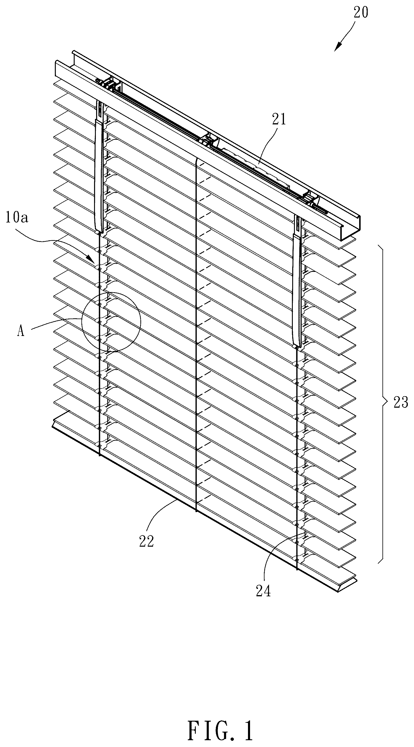 Patent US12492595 — Retaining sheet and venetian blind using the same — Figure 1