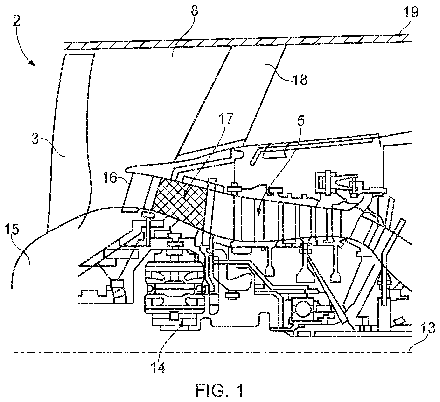 Patent US12492638 — Outlet guide vane cooler — Figure 1