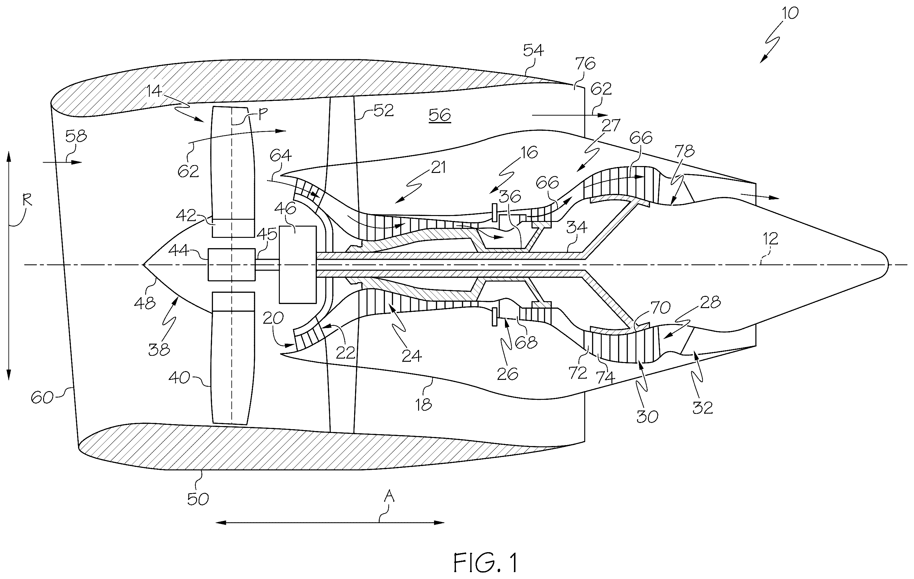 Patent US12492649 Figure 1 – Lubrication system and methods of lubricating a gearbox assembly