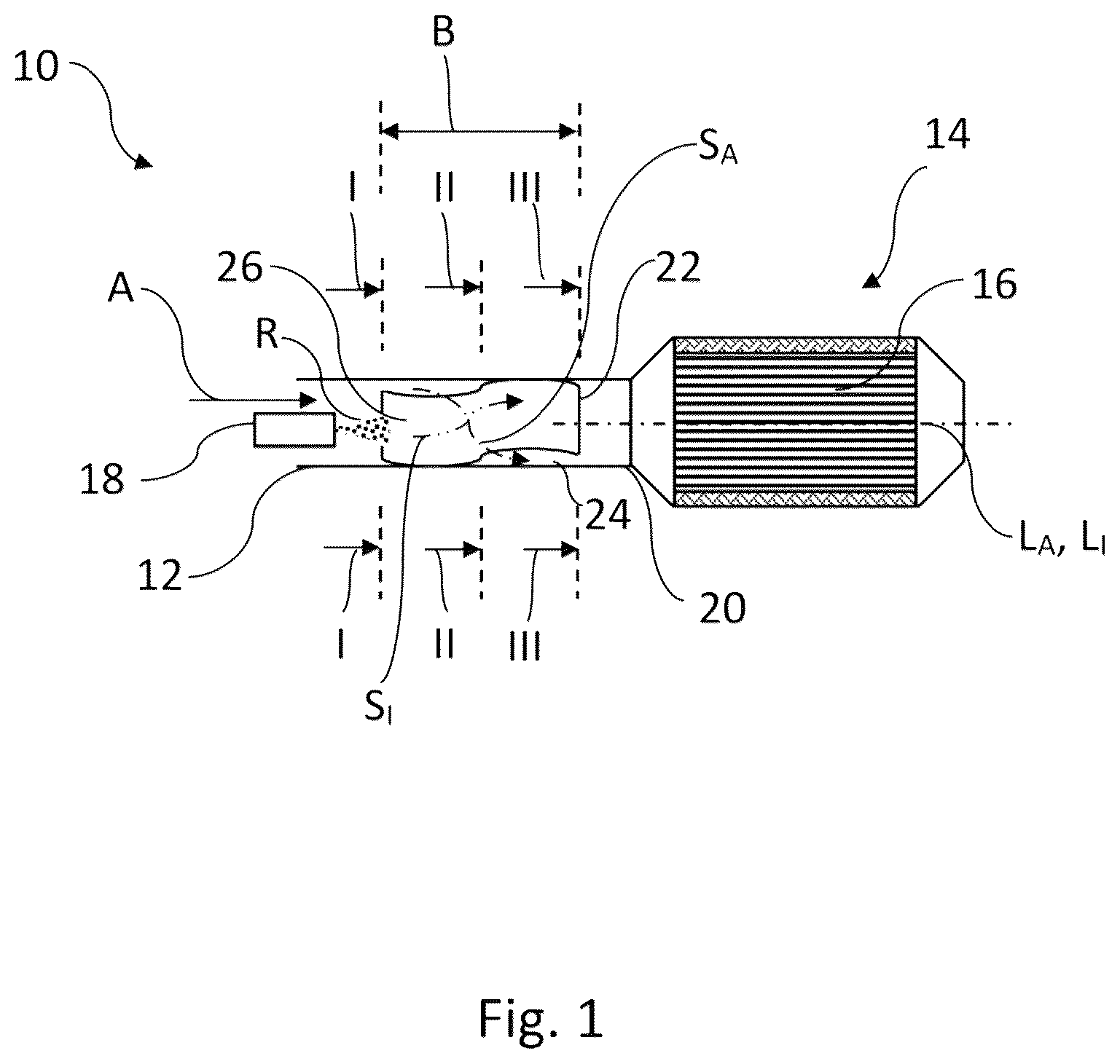 Patent US12492657 — Exhaust gas system for an internal combustion engine — Figure 1