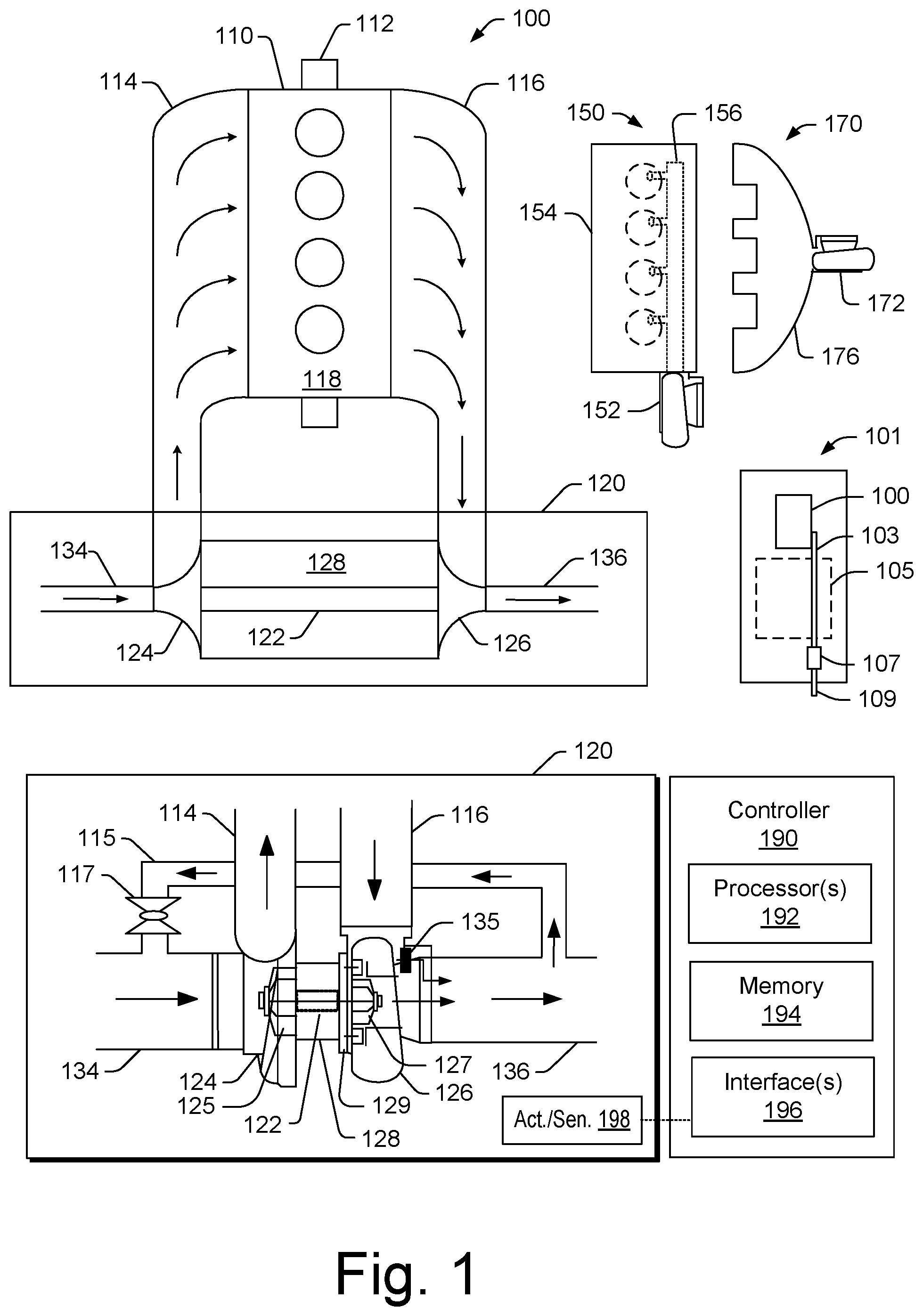 Patent US12492659 — Turbocharger turbine housing assembly — Figure 1