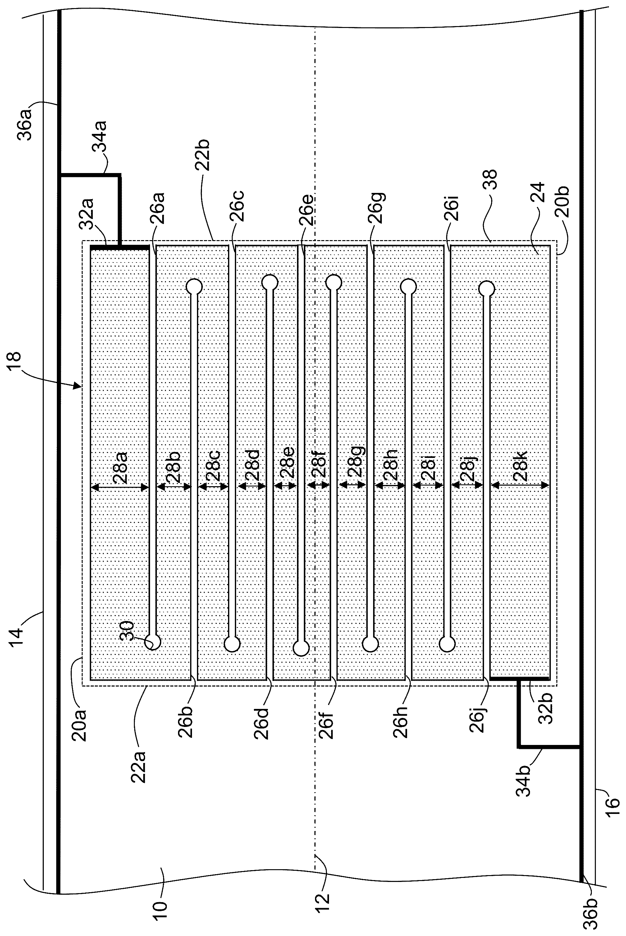 Patent US12492683 — Heating element for an outer surface of a wind turbine rotor blade — Figure 1