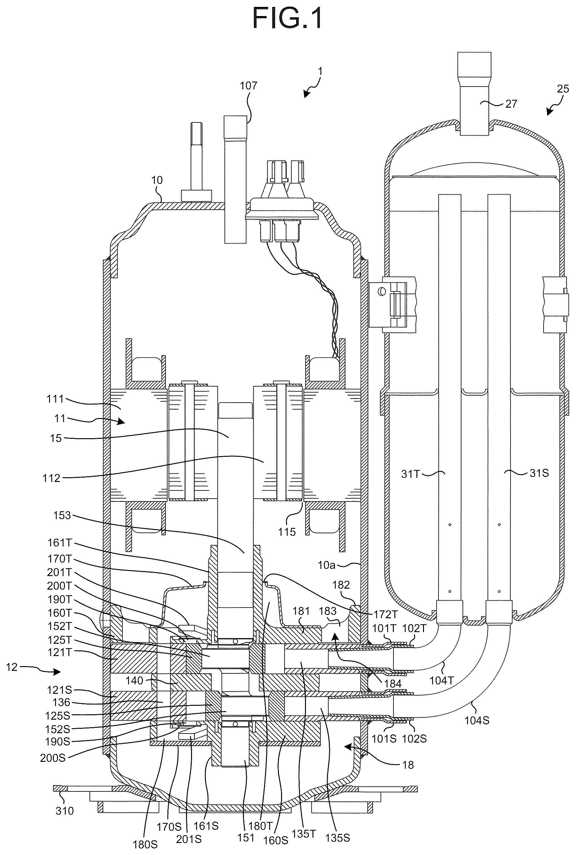 Patent US12492700 — Compressor endplate — Figure 1