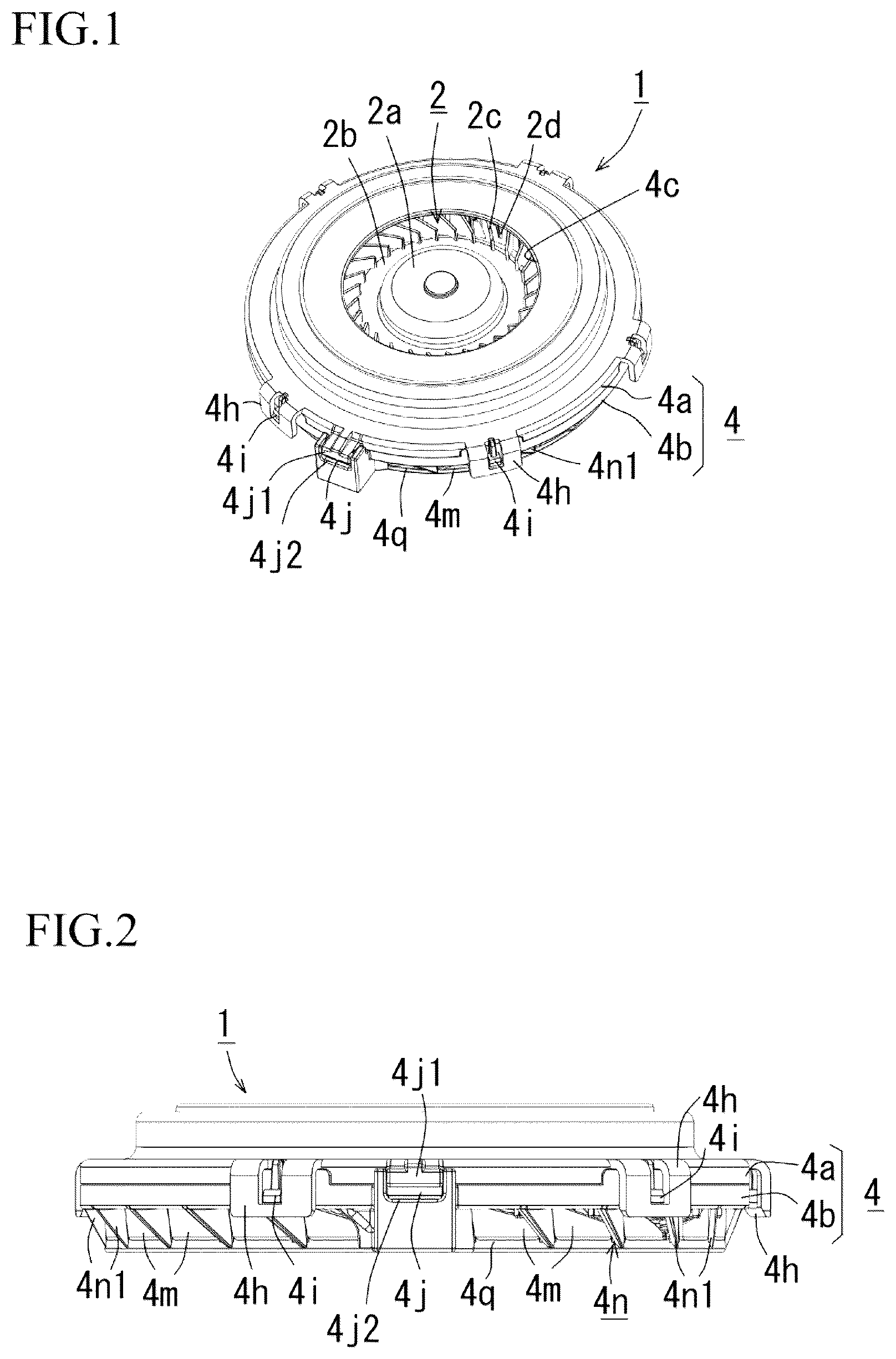 Patent US12492710 — Centrifugal air blower — Figure 1