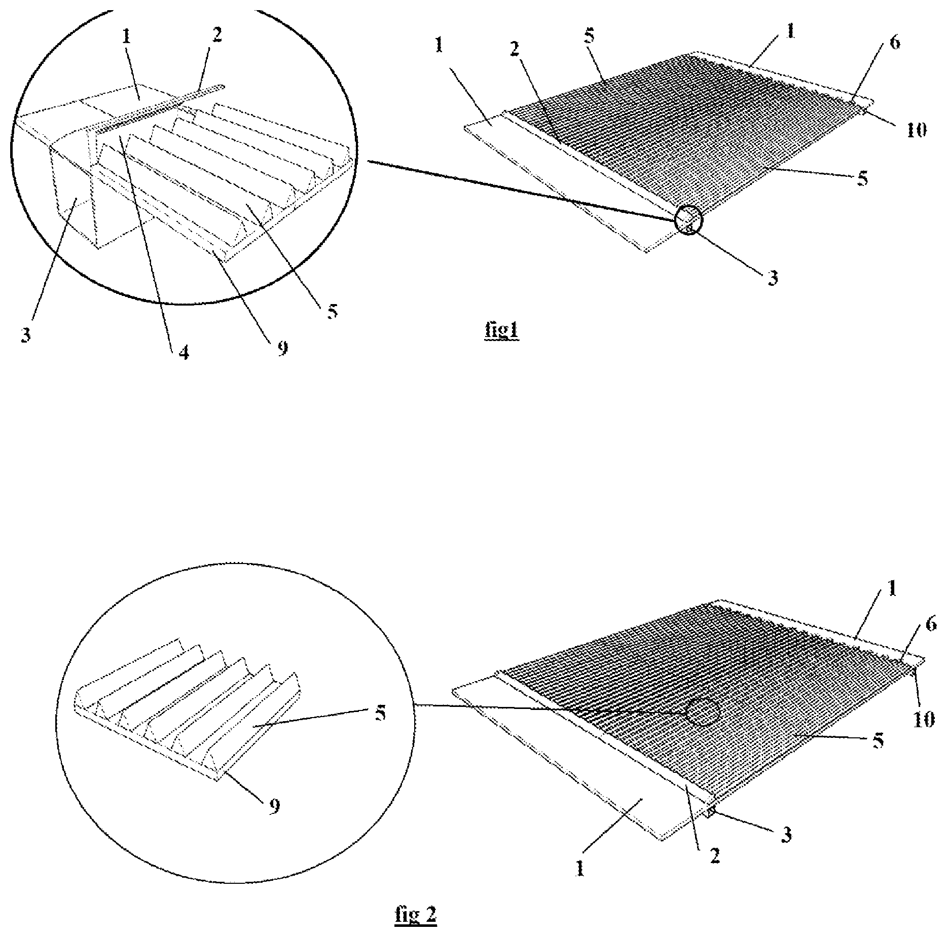 Patent US12492717 Figure 1 – Device to reduce turbulent flow skin friction using carbon dioxide, riblets, and suction holes