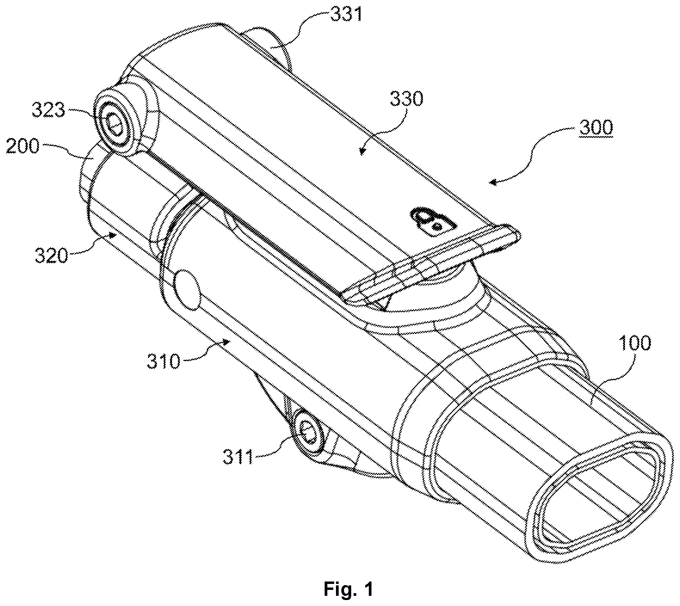 Patent US12492720 — Extending pole clamping device — Figure 1