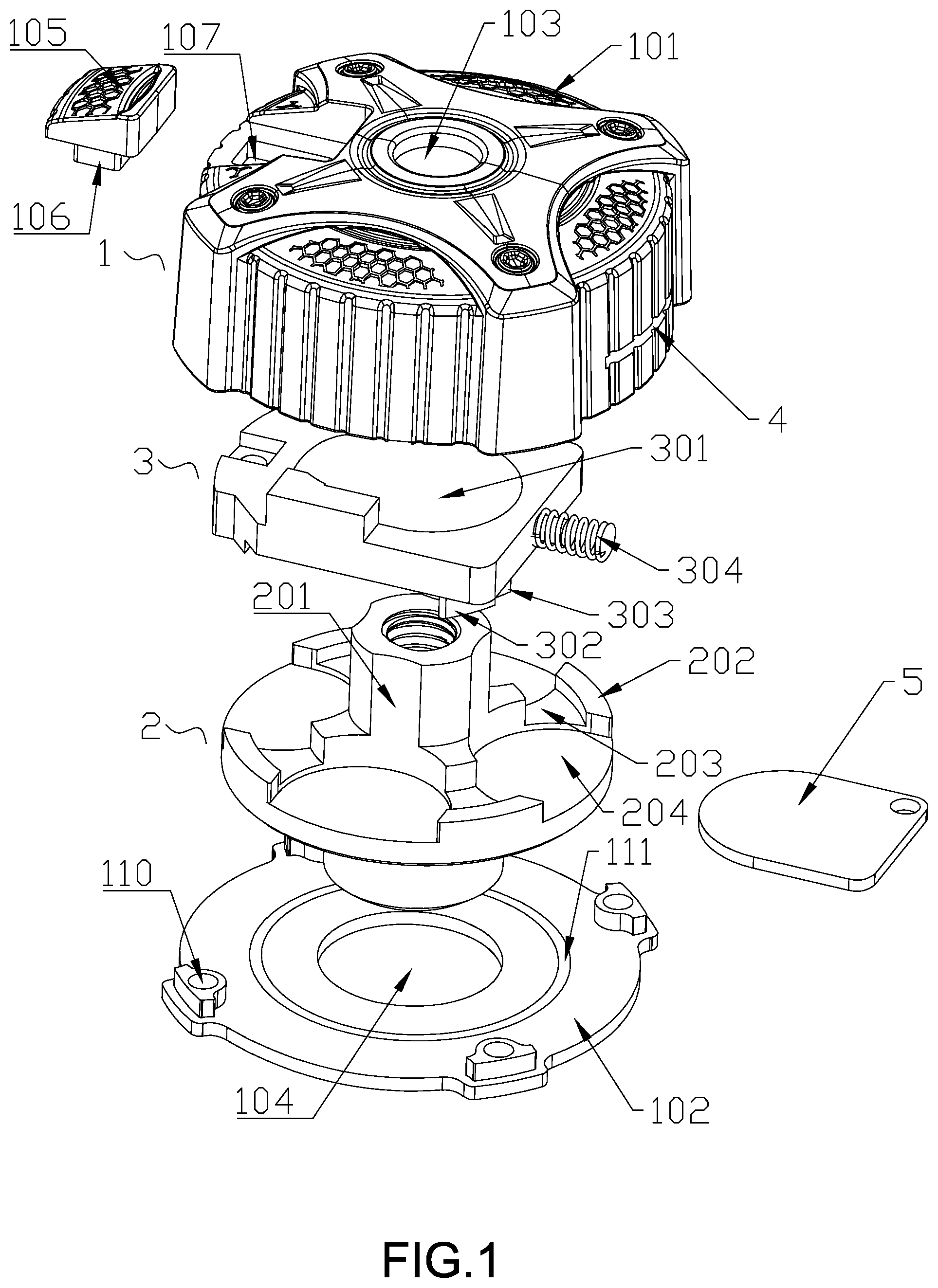 Patent US12492723 Figure 1 – Anti-theft nut
