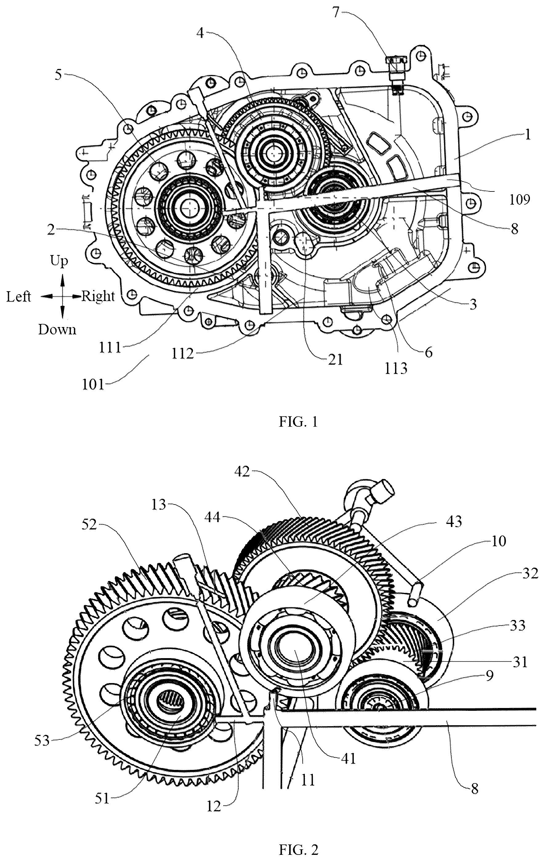 Patent US12492745 — Speed reducer, powertrain, and vehicle — Figure 1