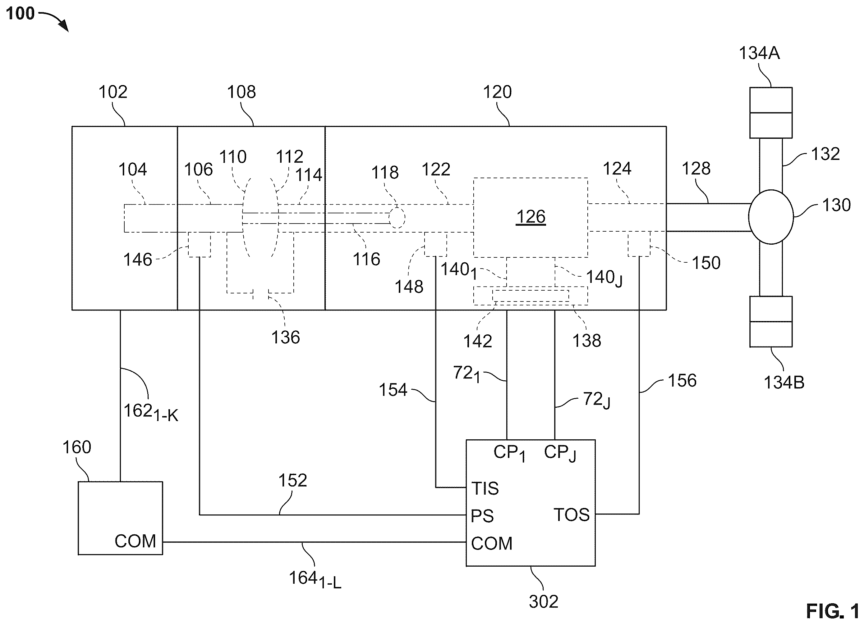 Patent US12492746 — Control systems to dampen output shaft oscillations, vehicles and transmissions incorporating the same, and methods therefor — Figure 1