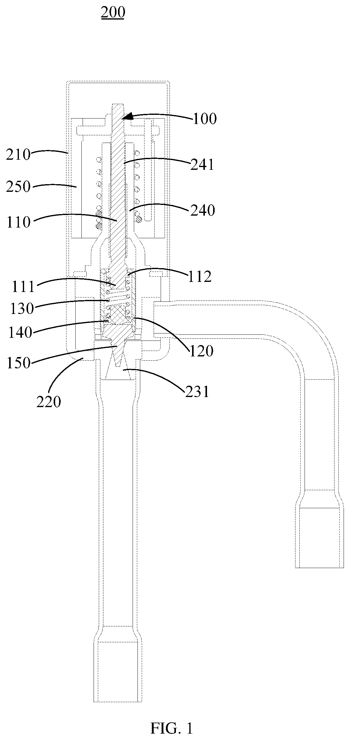 Patent US12492754 — Valve needle assembly, electronic expansion valve and refrigeration device — Figure 1