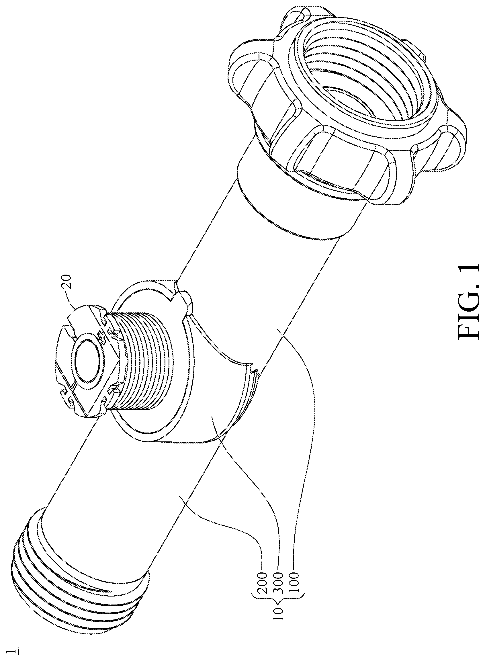 Patent US12492758 — Anti-blockage pipeline structure with valve — Figure 1