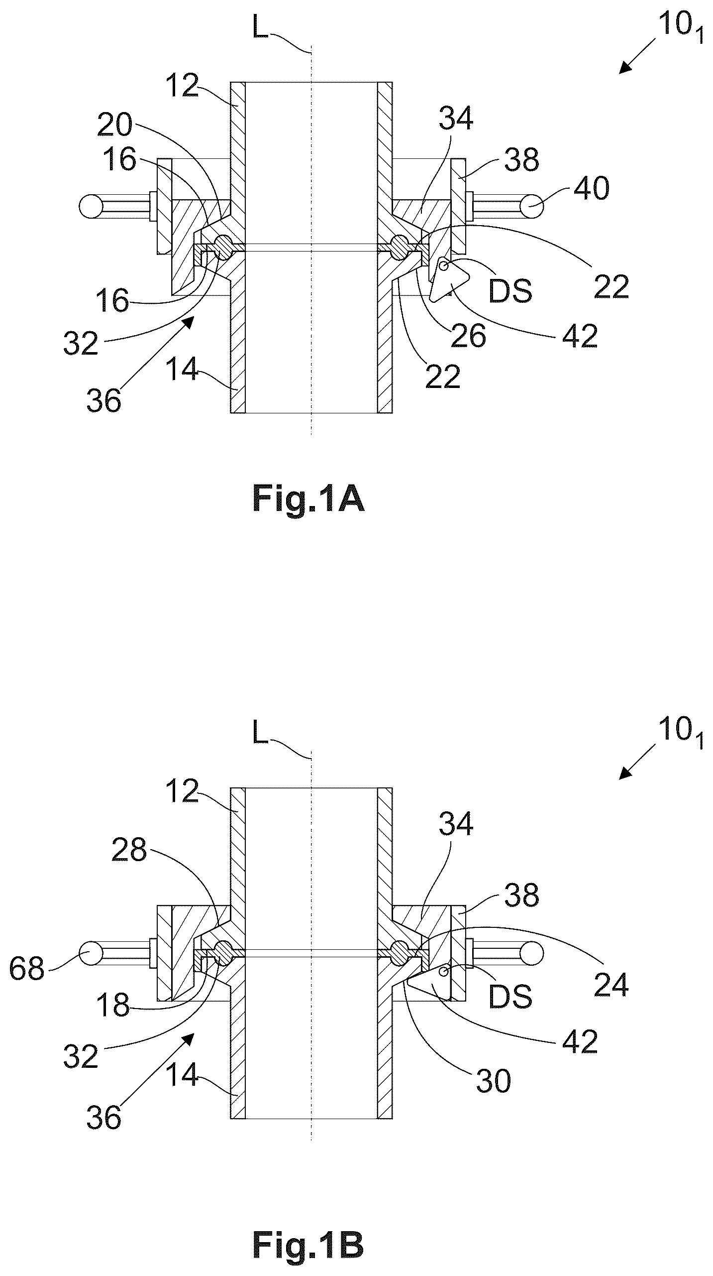 Patent US12492770 — Connecting device for connecting a first pipe end to a second pipe end — Figure 1