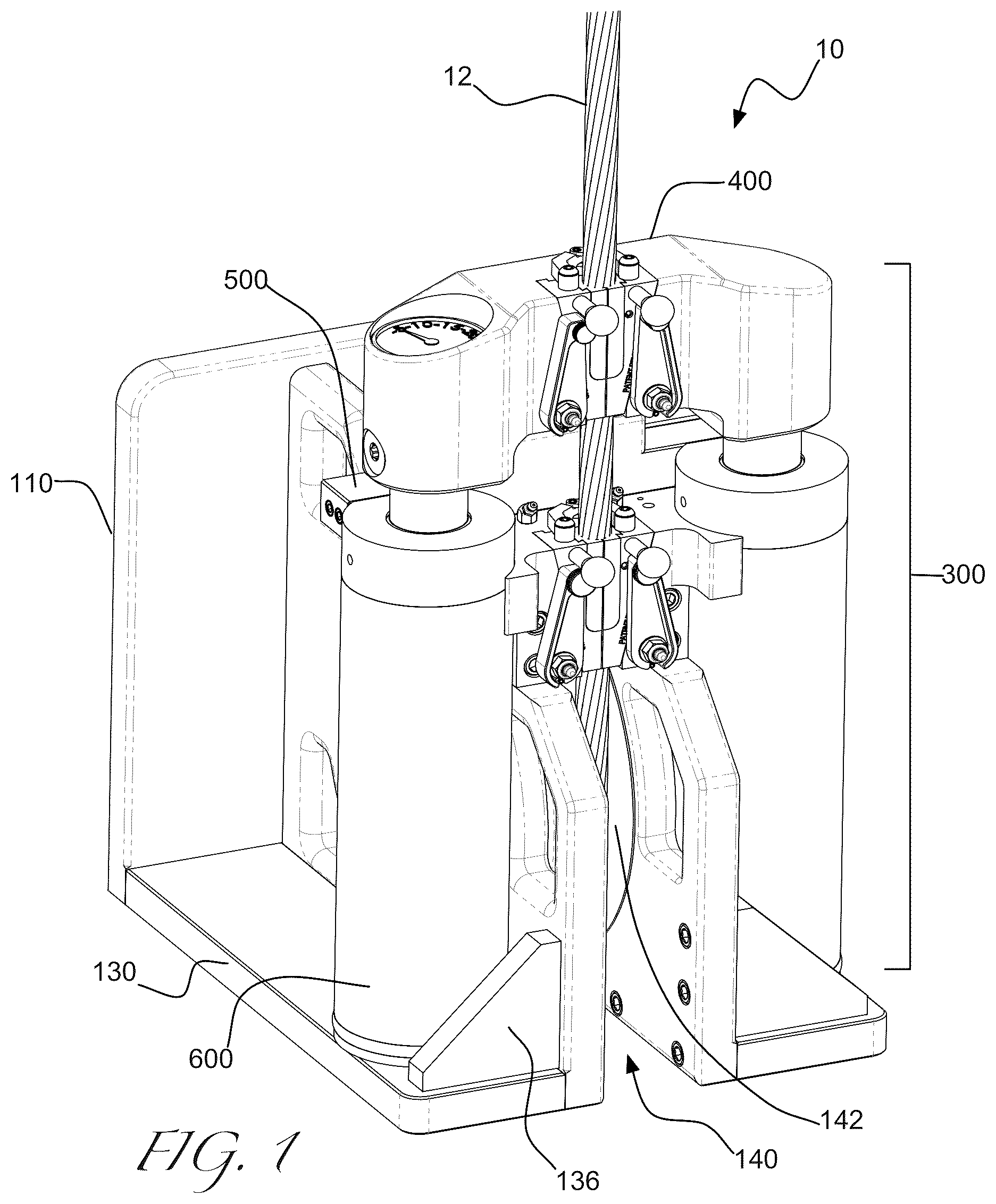 Patent US12492776 Figure 1 – Apparatus for lateral cable pulling and pipe replacement