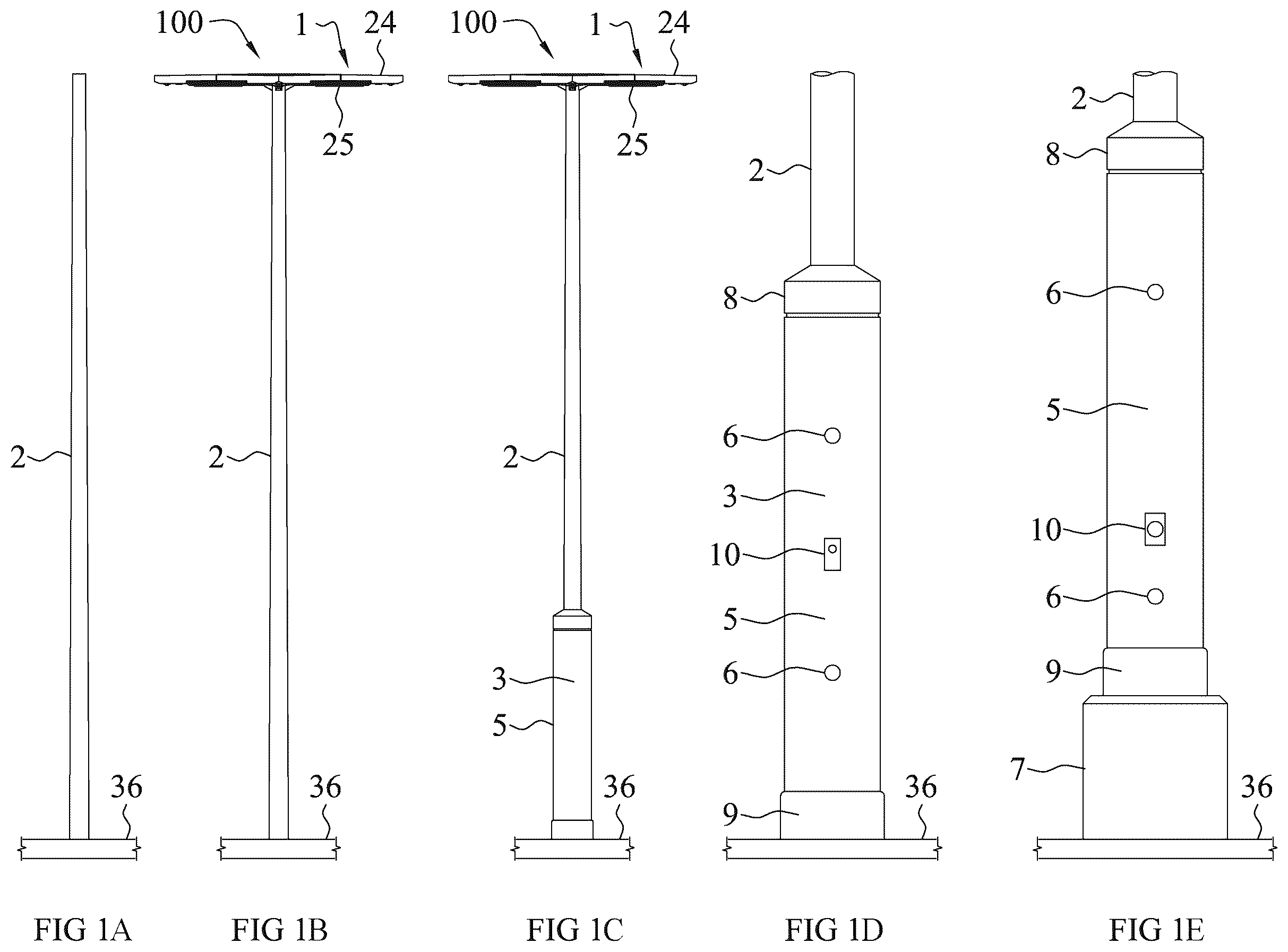 Patent US12492788 — Delta luminaire—photovoltaic powered roadway and area lighting luminaire — Figure 1