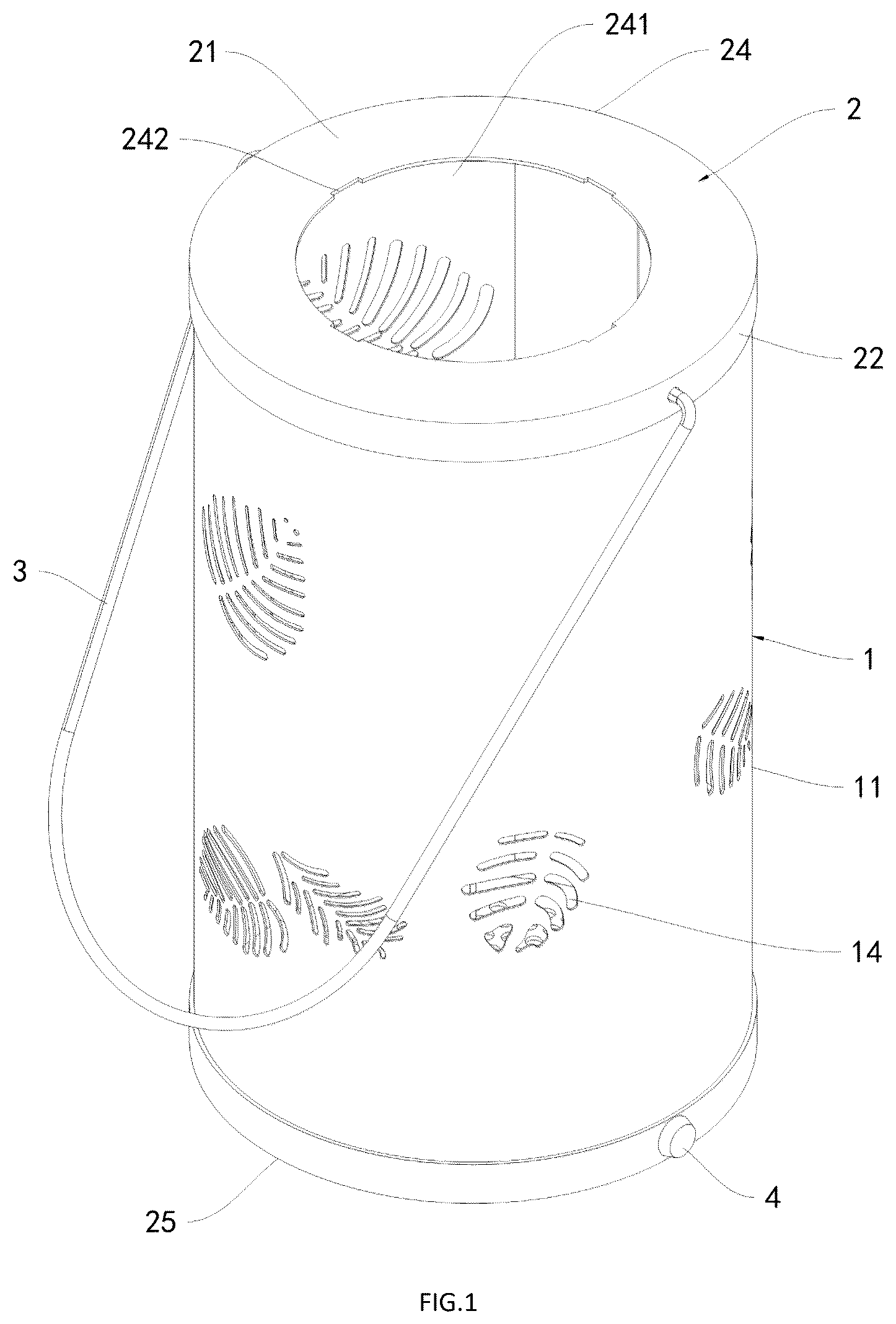Patent US12492800 — Detachable and foldable assembled metal lamp shade — Figure 1