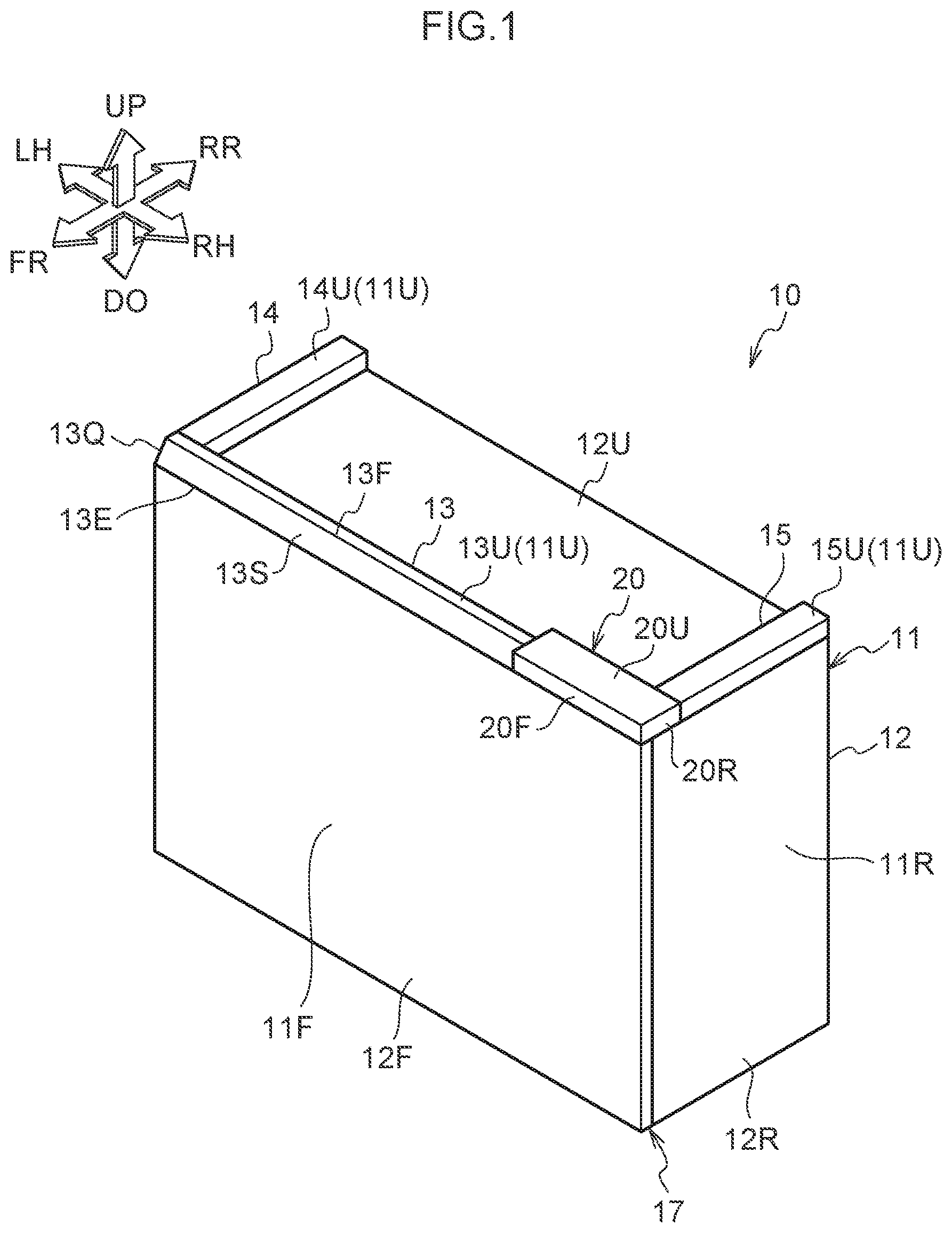 Patent US12492804 — Apparatus provided with lighting device and panel member provided with lighting device — Figure 1