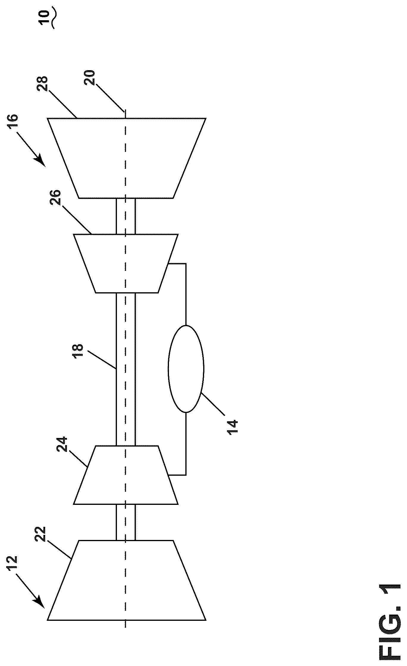 Patent US12492819 — Gas turbine engine fuel nozzle having a secondary fuel passage through a swirler — Figure 1