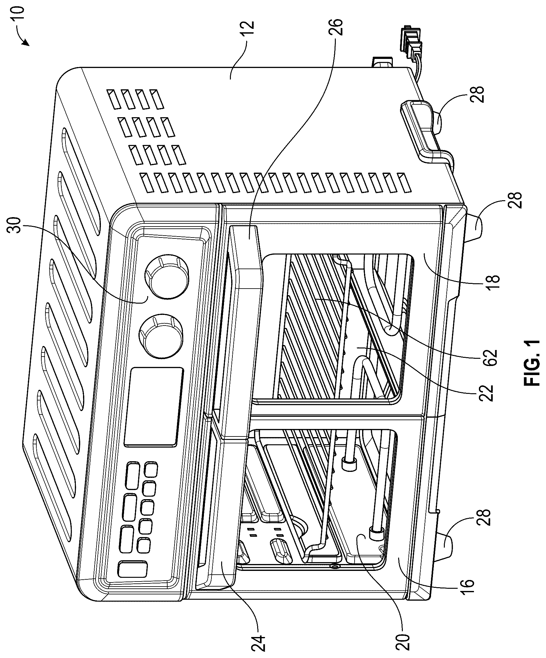 Patent US12492824 — Dual door oven — Figure 1