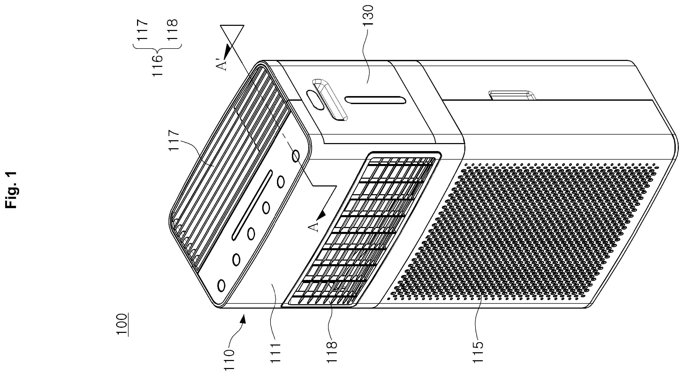 Patent US12492830 Figure 1 – Humidifier