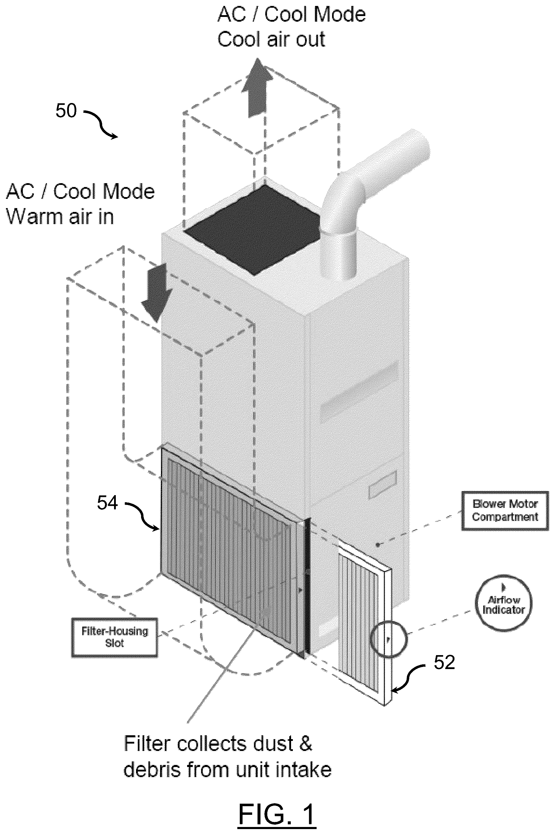 Patent US12492831 — Pocketed air filters and method for determining performance of an air filter in heating, ventilation, and air conditioning (HVAC) systems — Figure 1