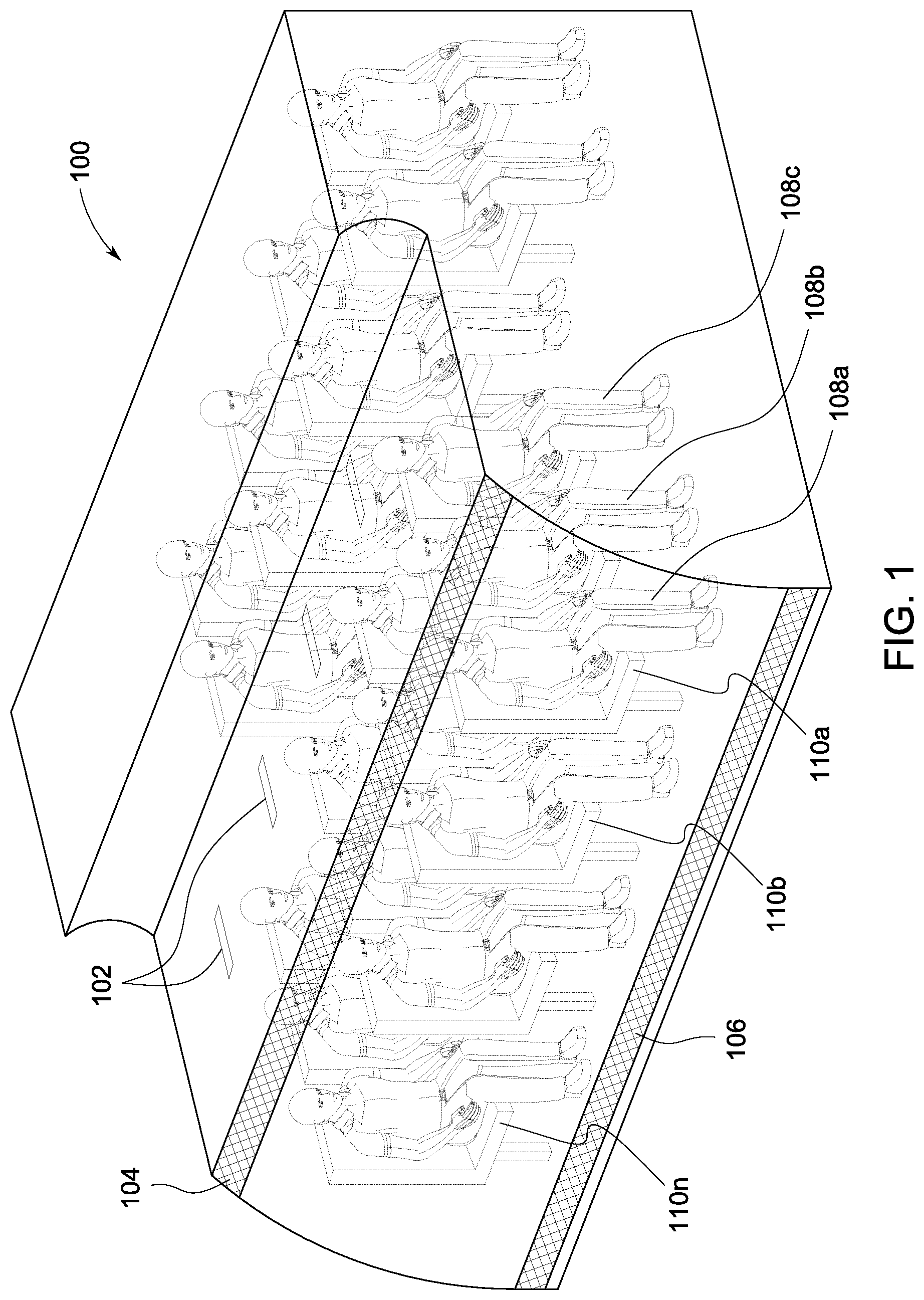 Patent US12492834 — Device and system for creating air capsules around passengers in vehicles and method thereof — Figure 1