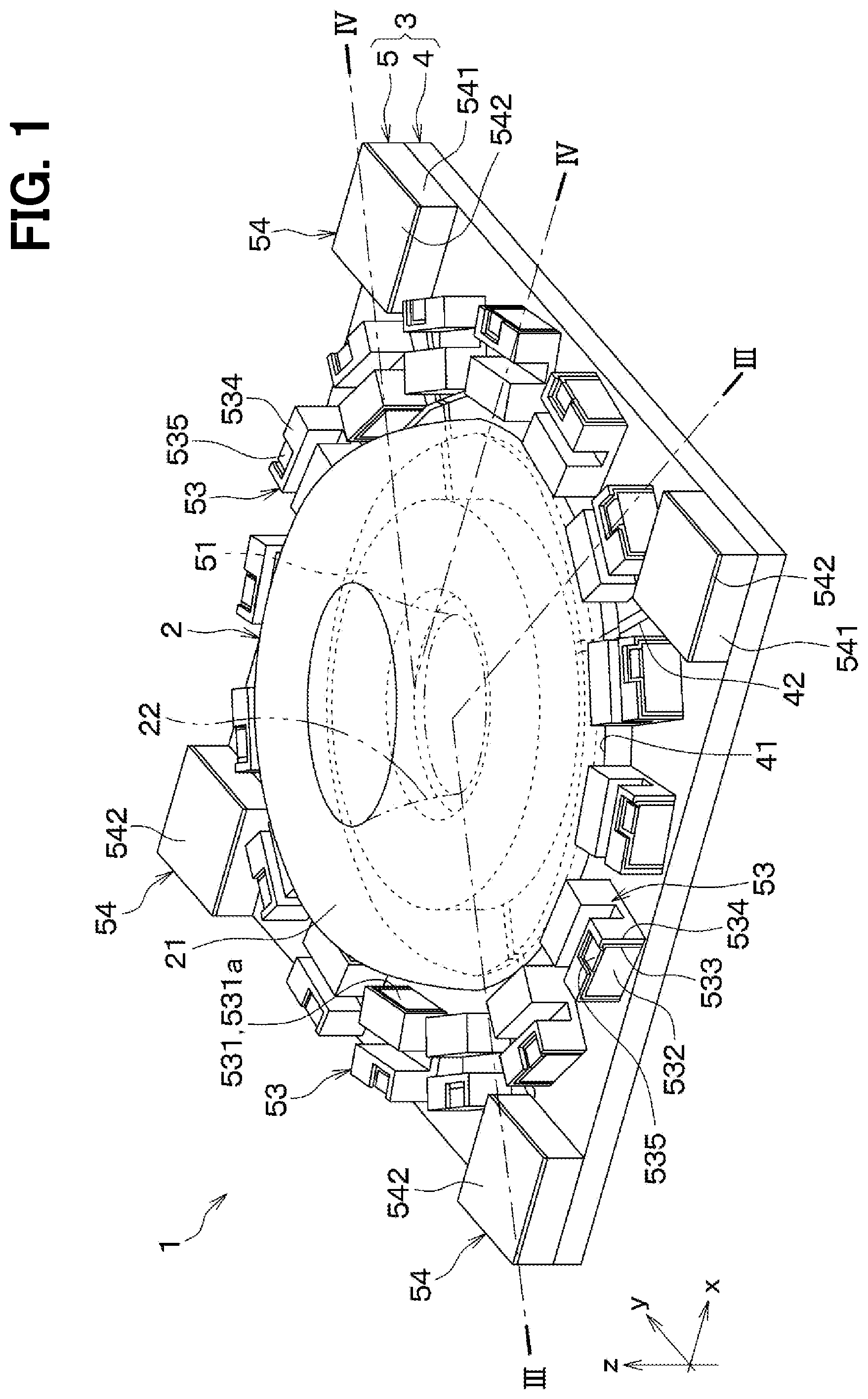 Patent US12492900 — Mounting structure of micro vibrator — Figure 1