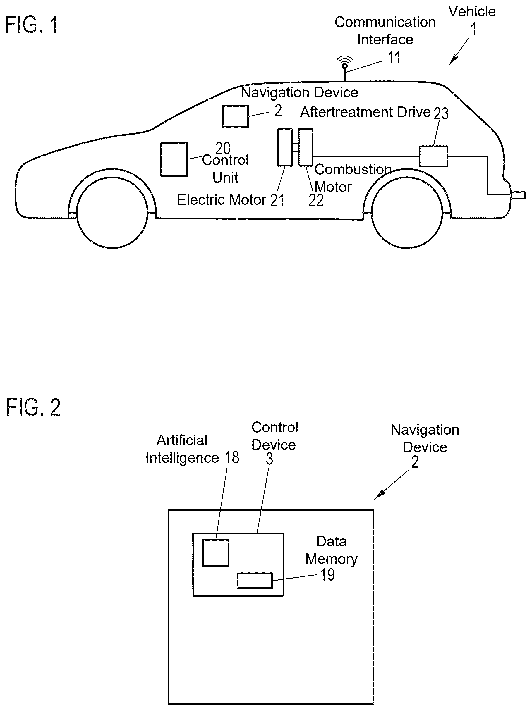 Patent US12492906 — Method for determining a predictive ego speed of a vehicle traveling along a predetermined route, control device for a vehicle or for a navigation device or for a mobile user terminal, navigation unit, and vehicle — Figure 1