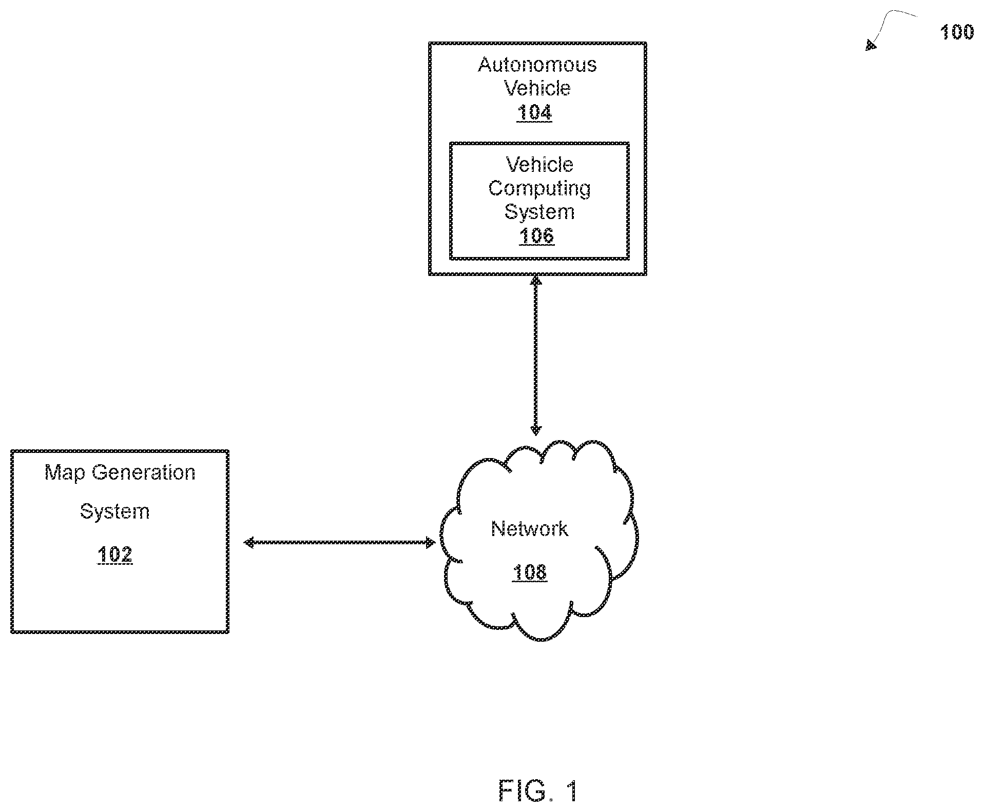 Patent US12492914 — Submap geographic projections — Figure 1