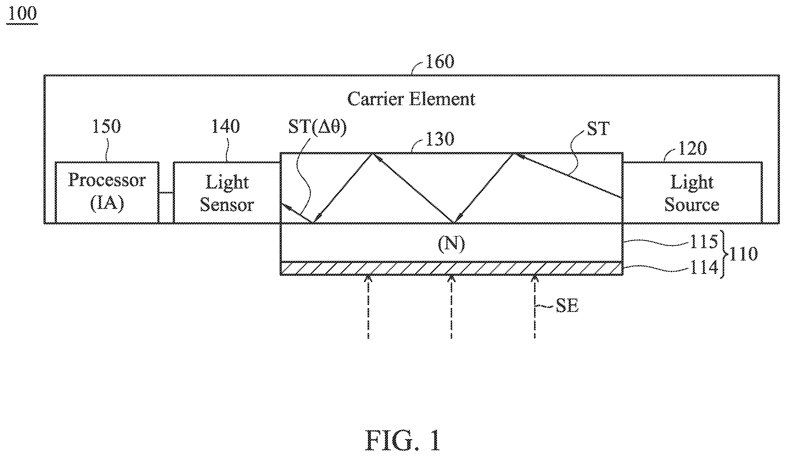 Patent US12492936 Figure 1 – Wearable device and communication method for enhancing detection accuracy