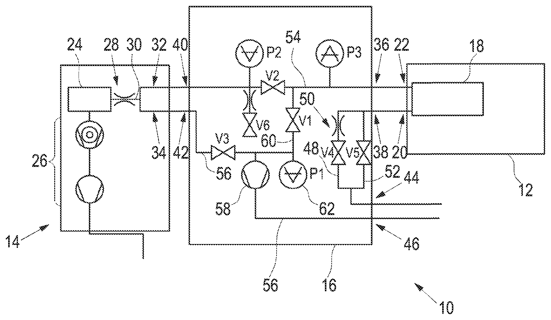Patent US12492960 — Vacuum leak detection system, gas control unit and method for gas leak detection — Figure 1